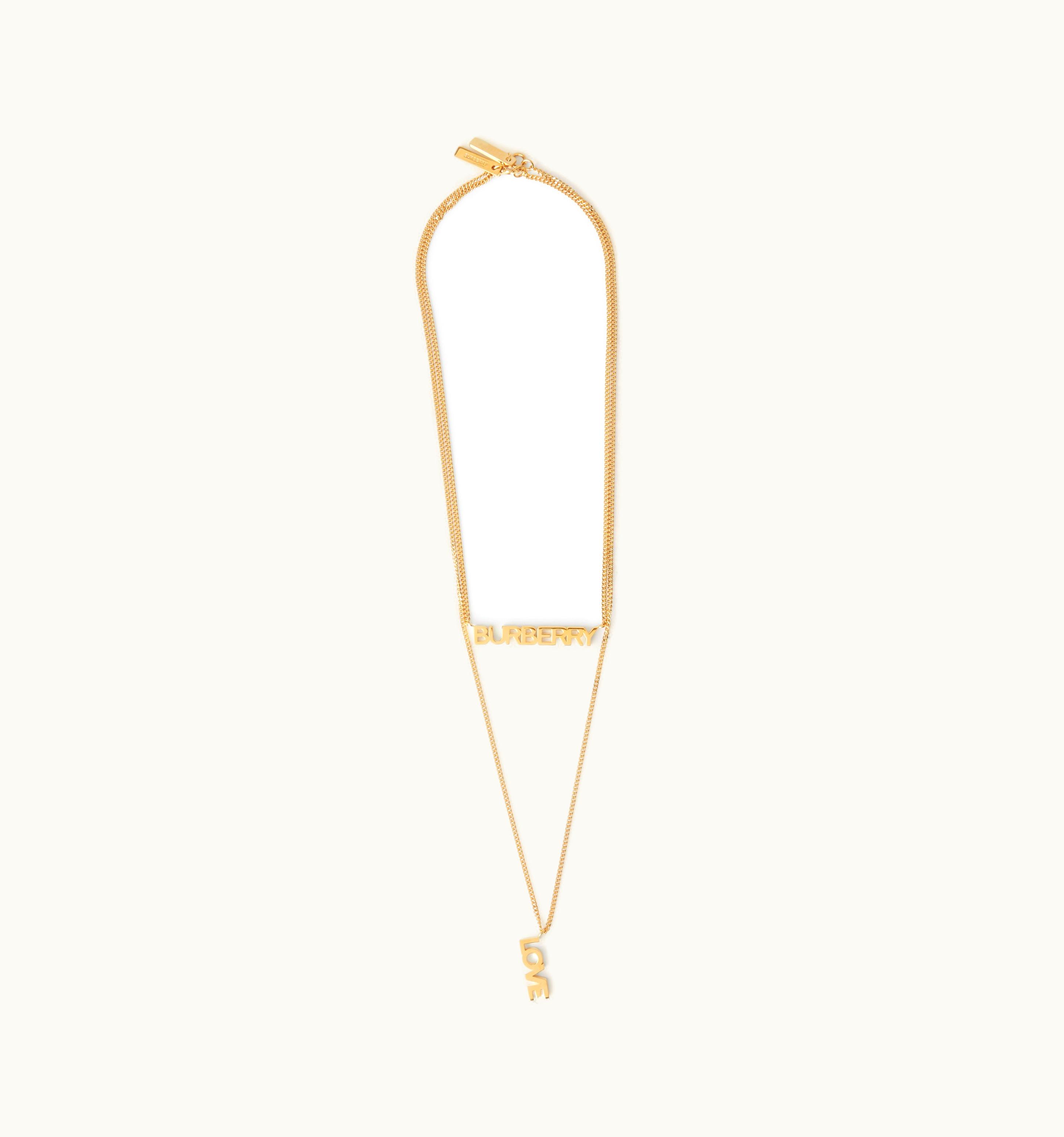 Burberry Burberry Gold-Plated Logo And Love Necklaces In Light - Women