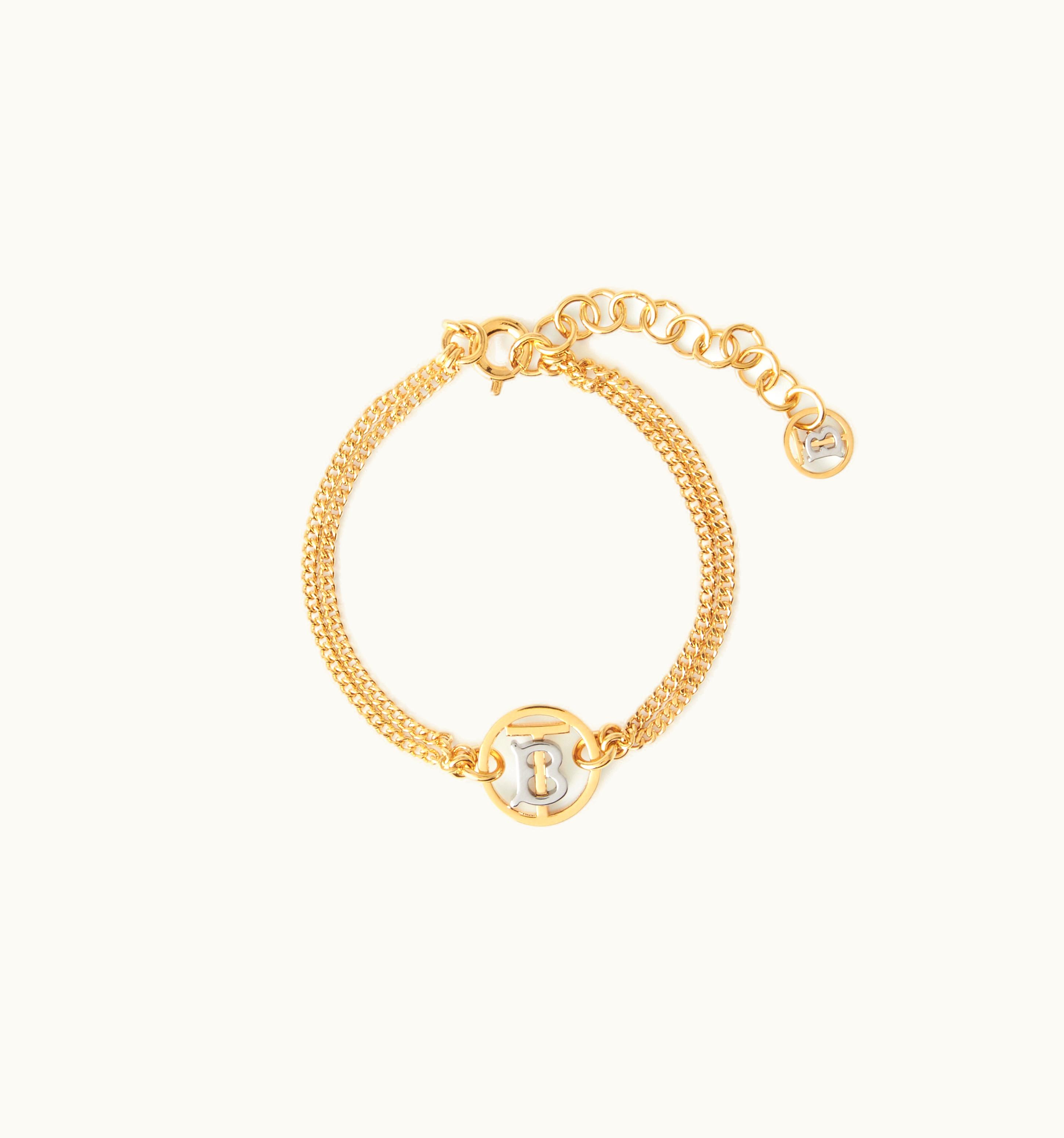 Burberry Burberry Gold And Palladium-Plated Monogram Motif Bracelet In Light Gold/Palladium - Women