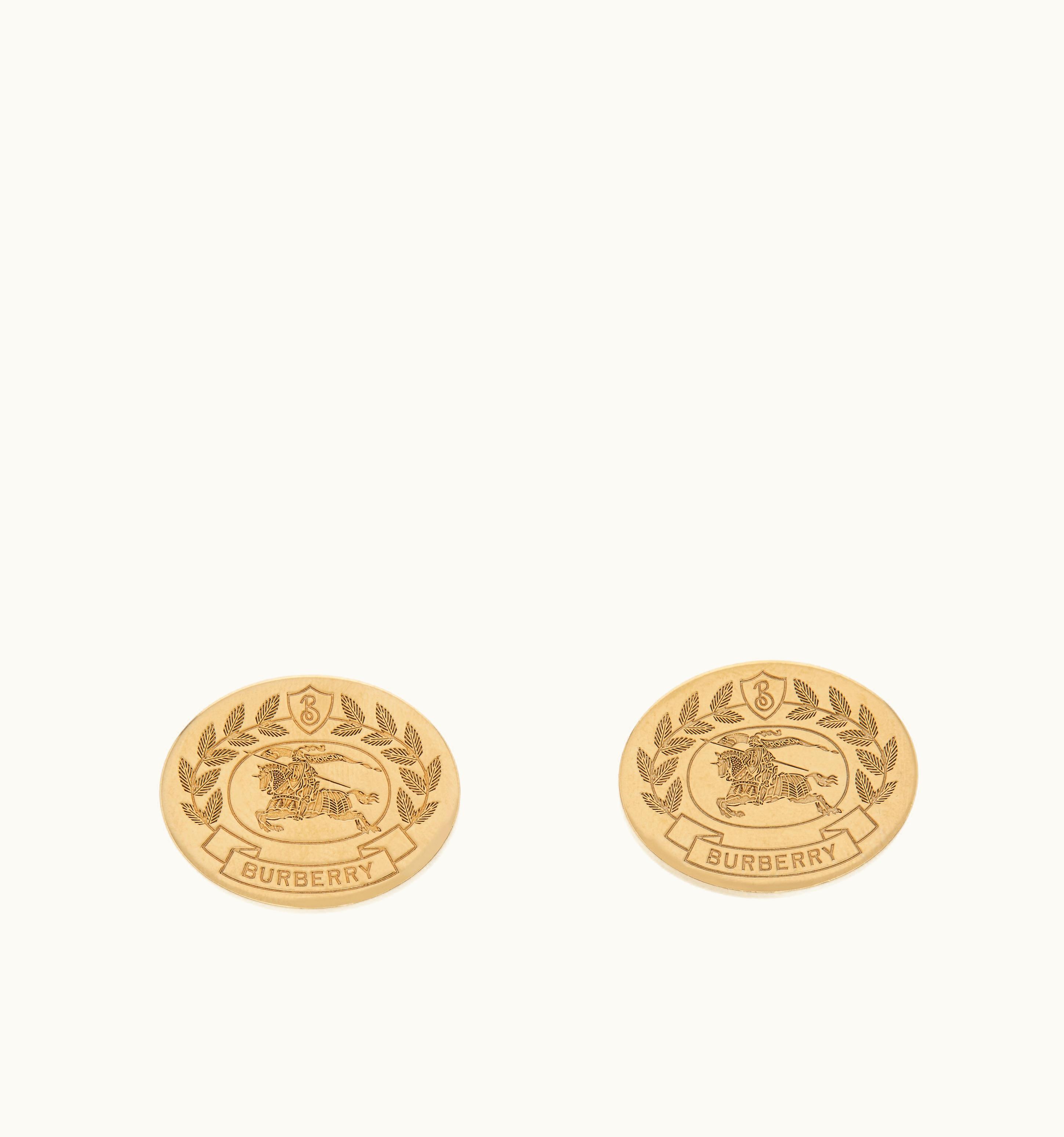 Burberry Burberry Ekd Gold-Plated Earrings In Light - Women