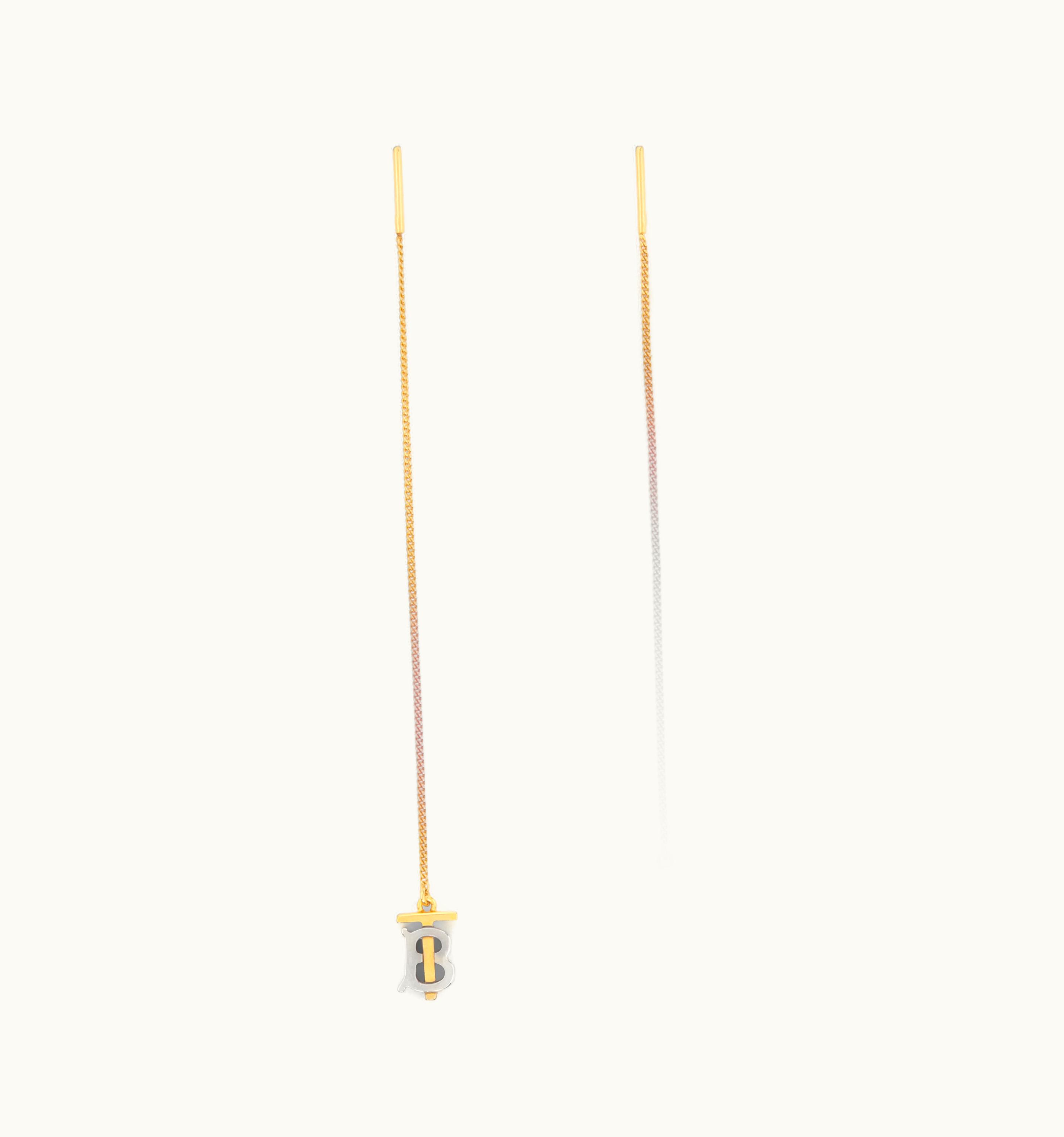 Burberry Burberry Pearl Detail Gold And Palladium-Plated Earrings In Light Gold/Palladium - Women