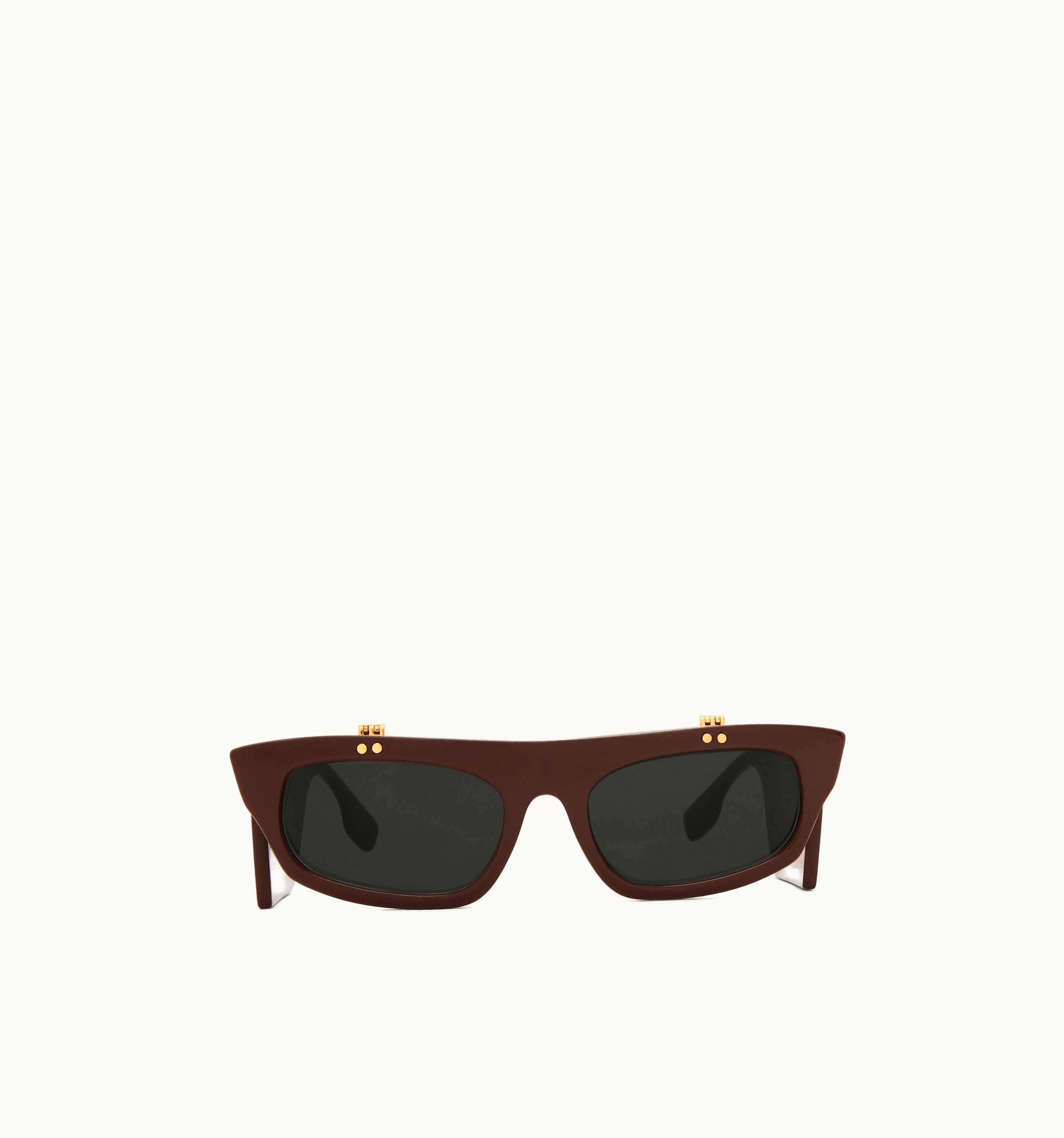 Burberry Burberry Flip-Up Cat-Eye Frame Palmer Sunglasses In Dark Brown - Women