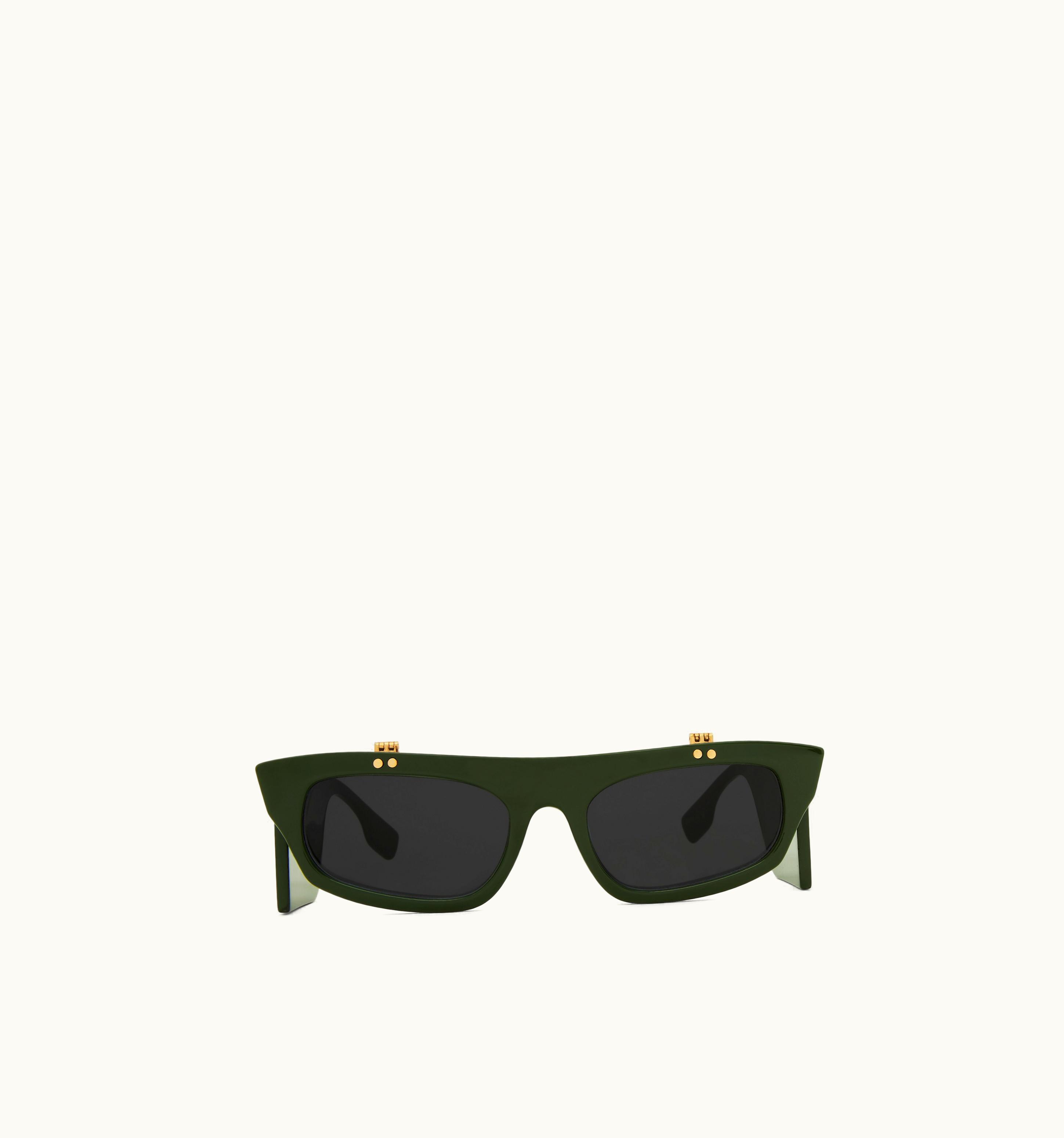 Burberry Burberry Flip-Up Cat-Eye Frame Palmer Sunglasses In Dark Green - Women