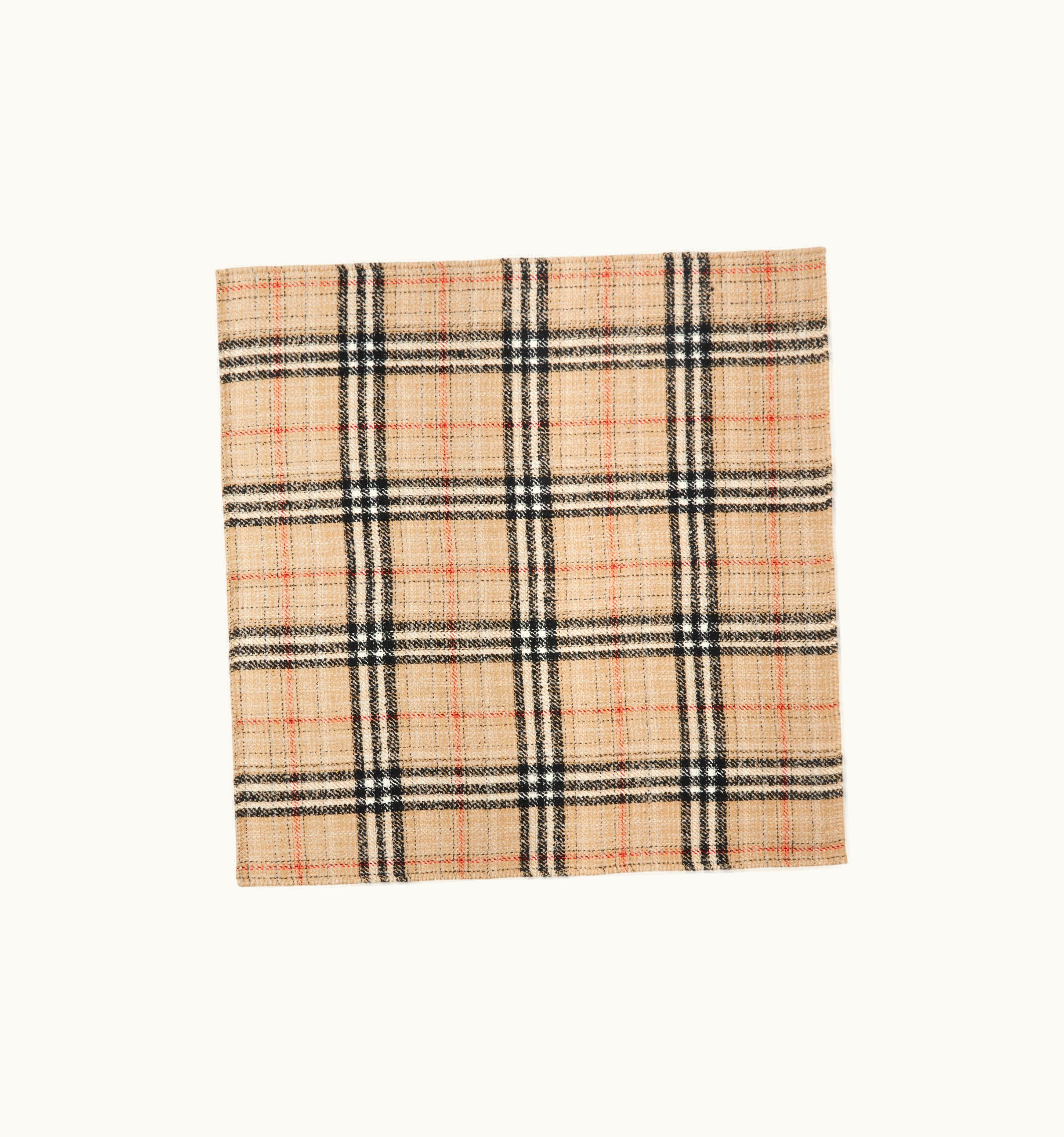 Burberry Burberry Check Cashmere Silk Blend Tweed Blanket In Archive Beige UZ0140682