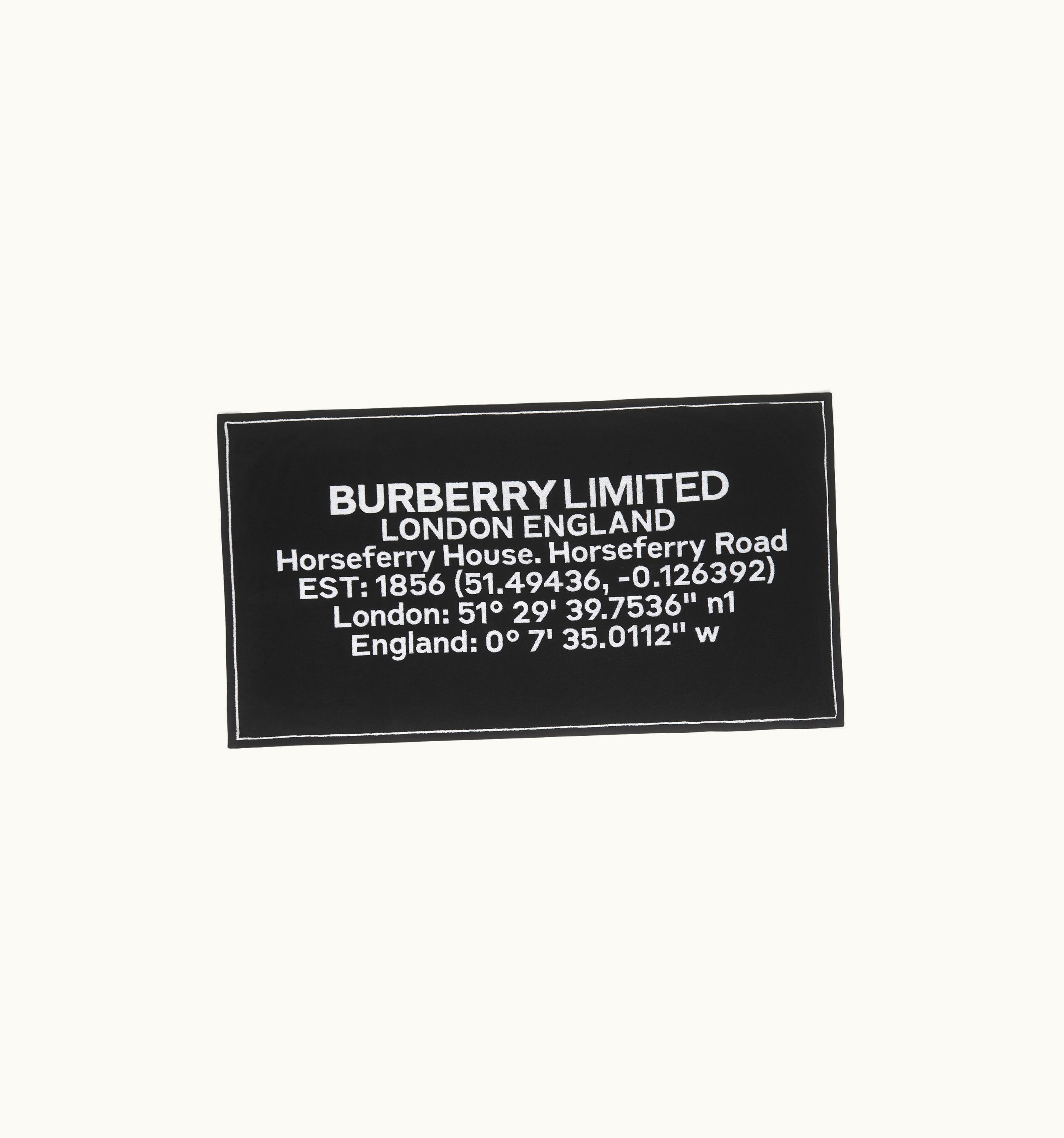 Burberry Burberry Location Cotton Jacquard Towel In Black UZ0140691