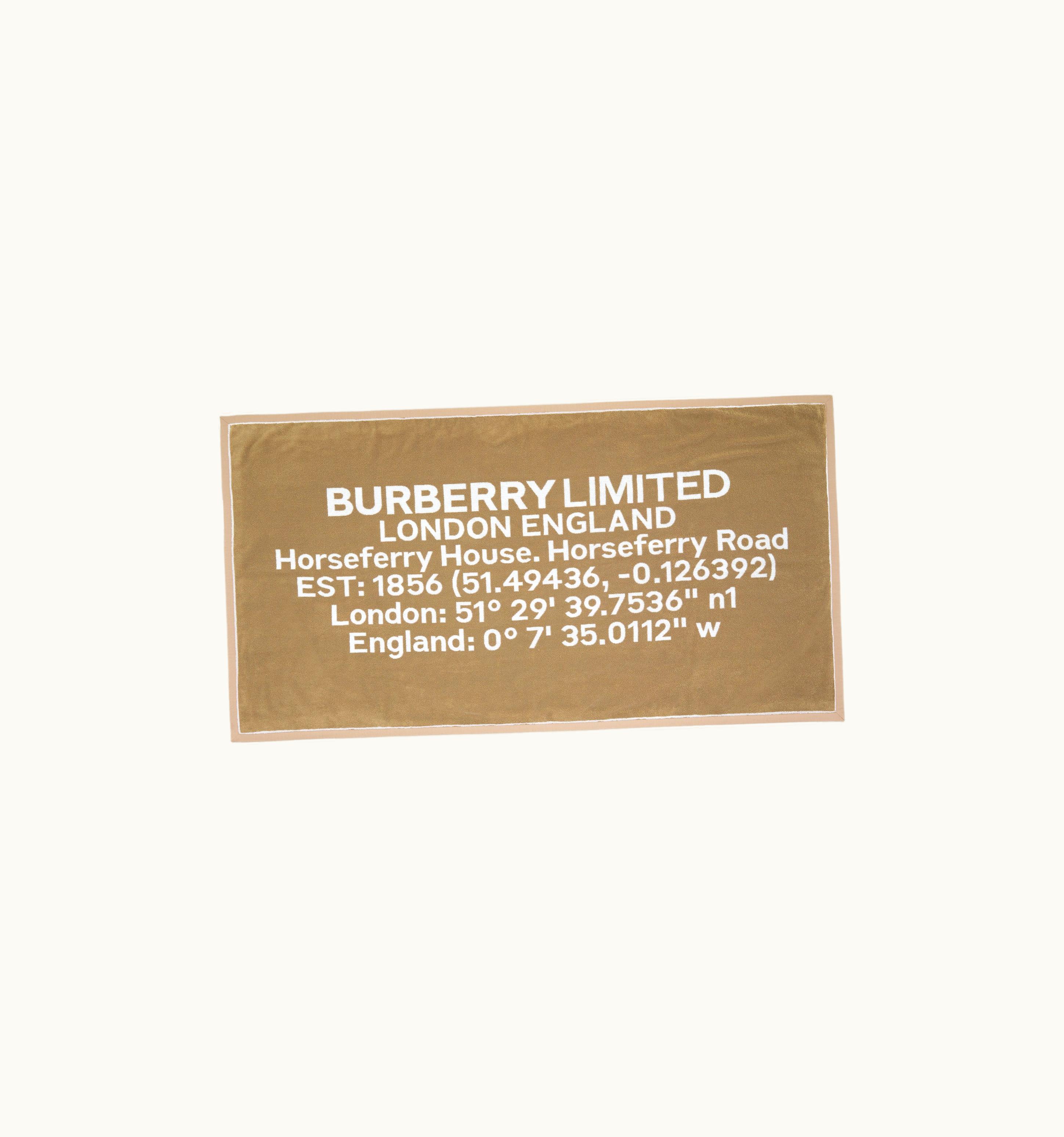 Burberry Burberry Location Cotton Jacquard Towel In Archive Beige UZ0140692