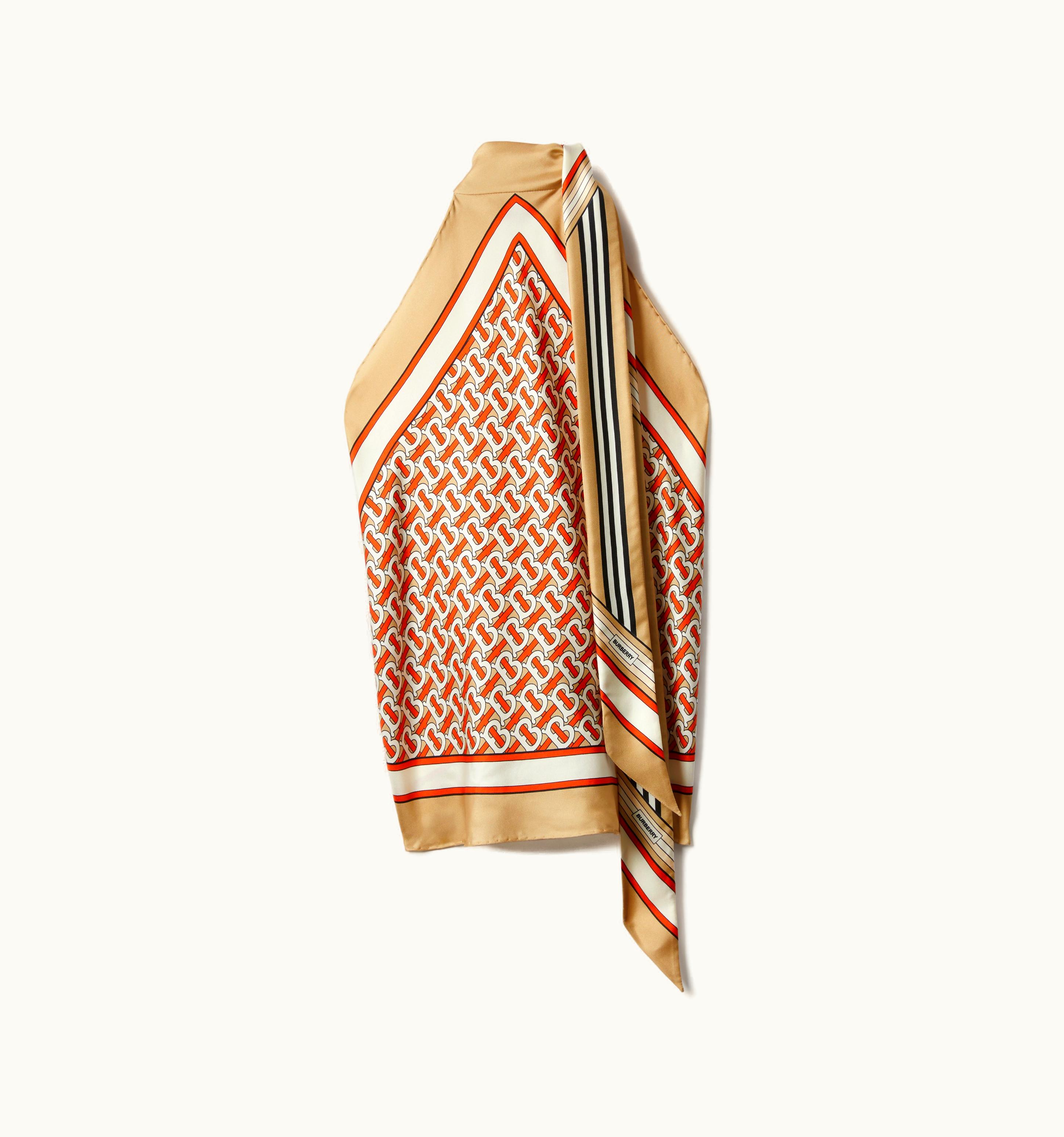 Burberry Burberry Montage Print Silk Scarf Top In Vermilion - Women UZ0140708