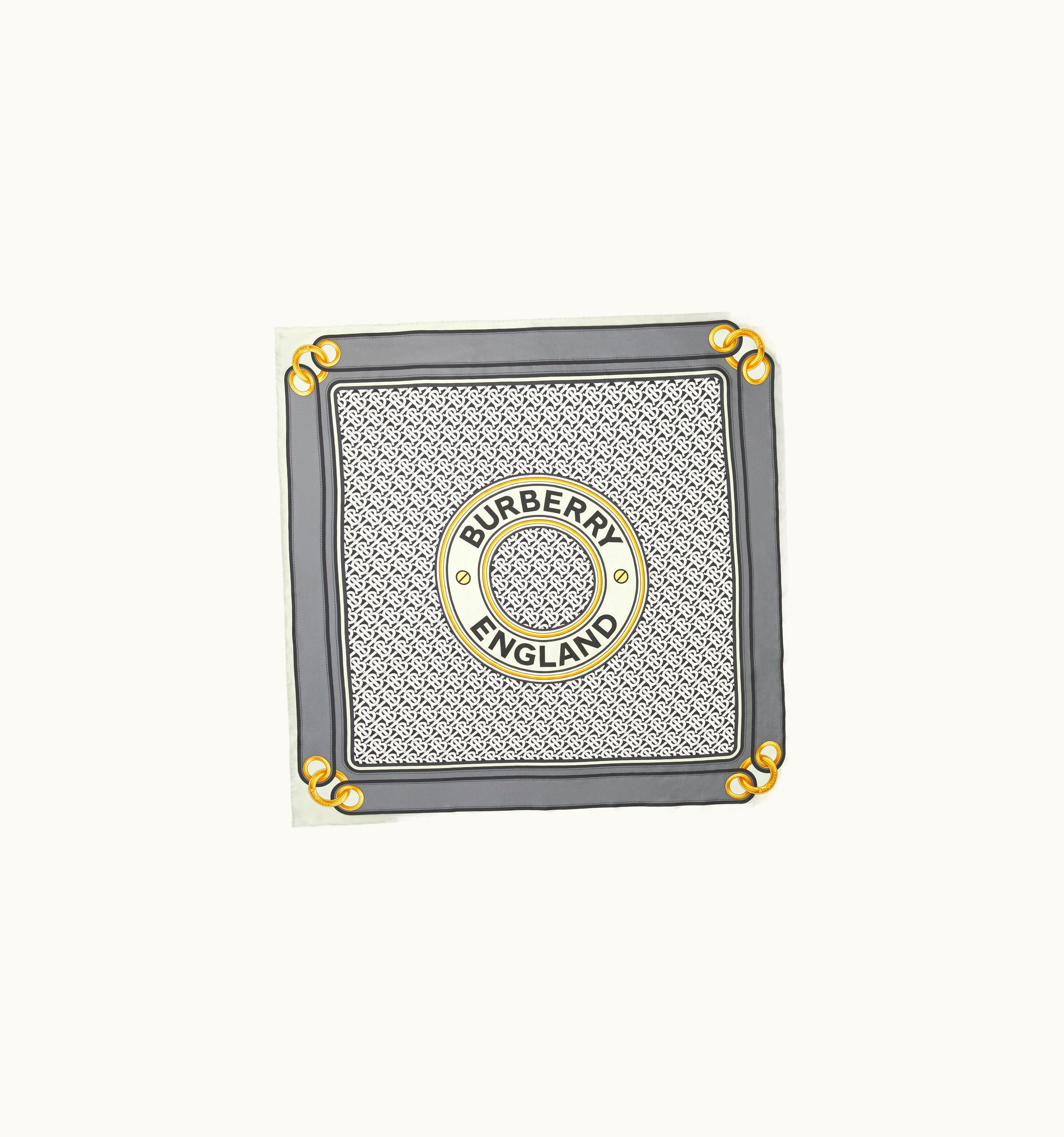 Burberry Burberry Montage Print Silk Square Scarf In Monochrome UZ0140713