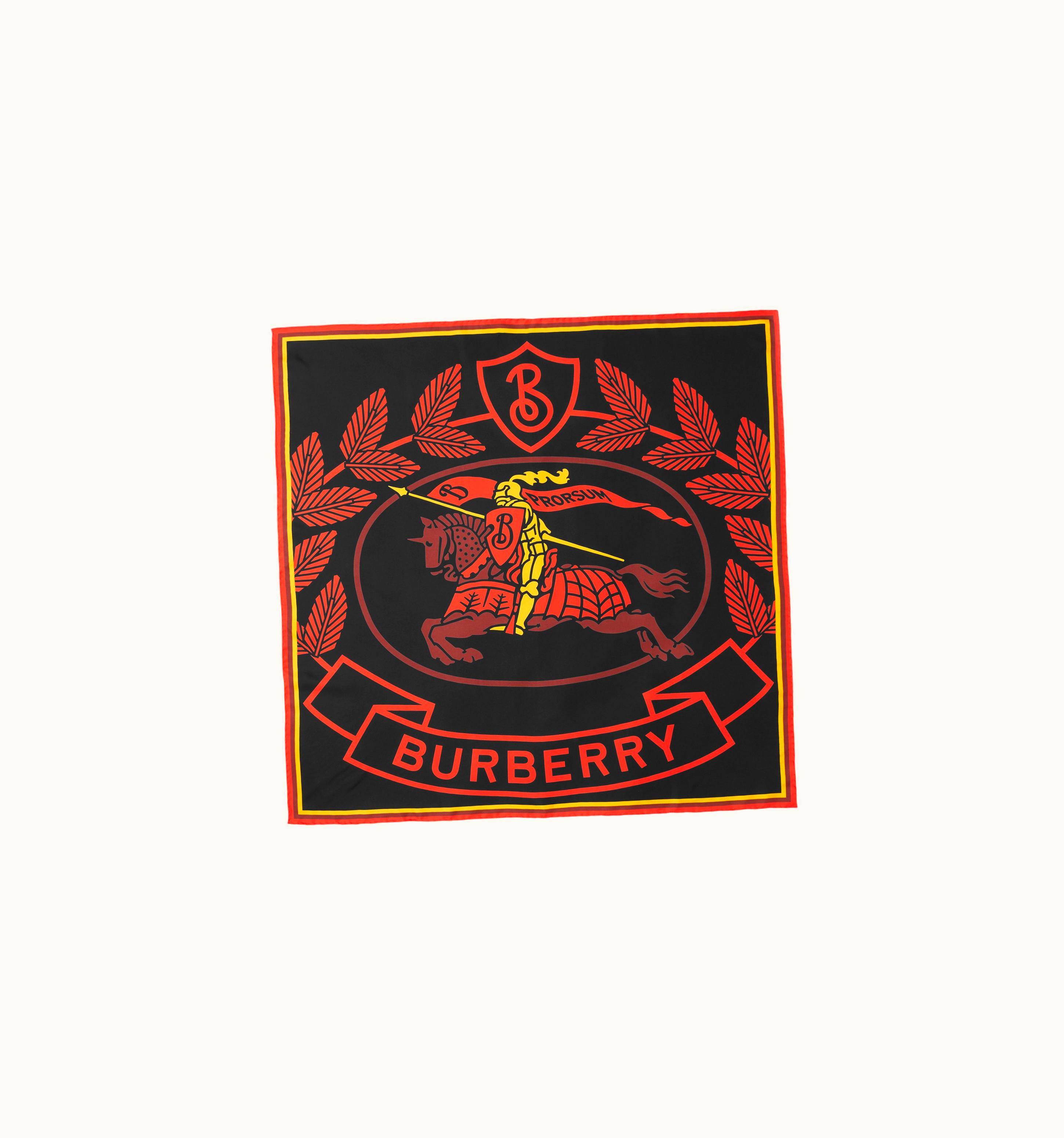 Burberry Burberry Ekd Print Silk Square Scarf In Multicolour UZ0140743