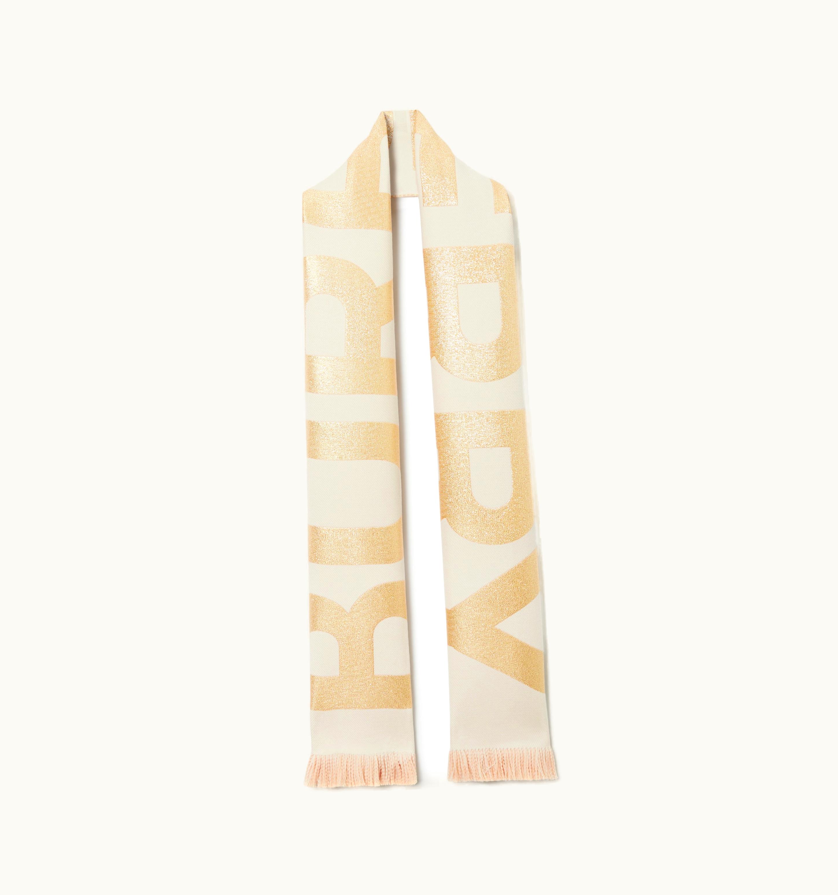 Burberry Burberry Logo Wool Blend Scarf In Camel/Light Blush UZ0140774