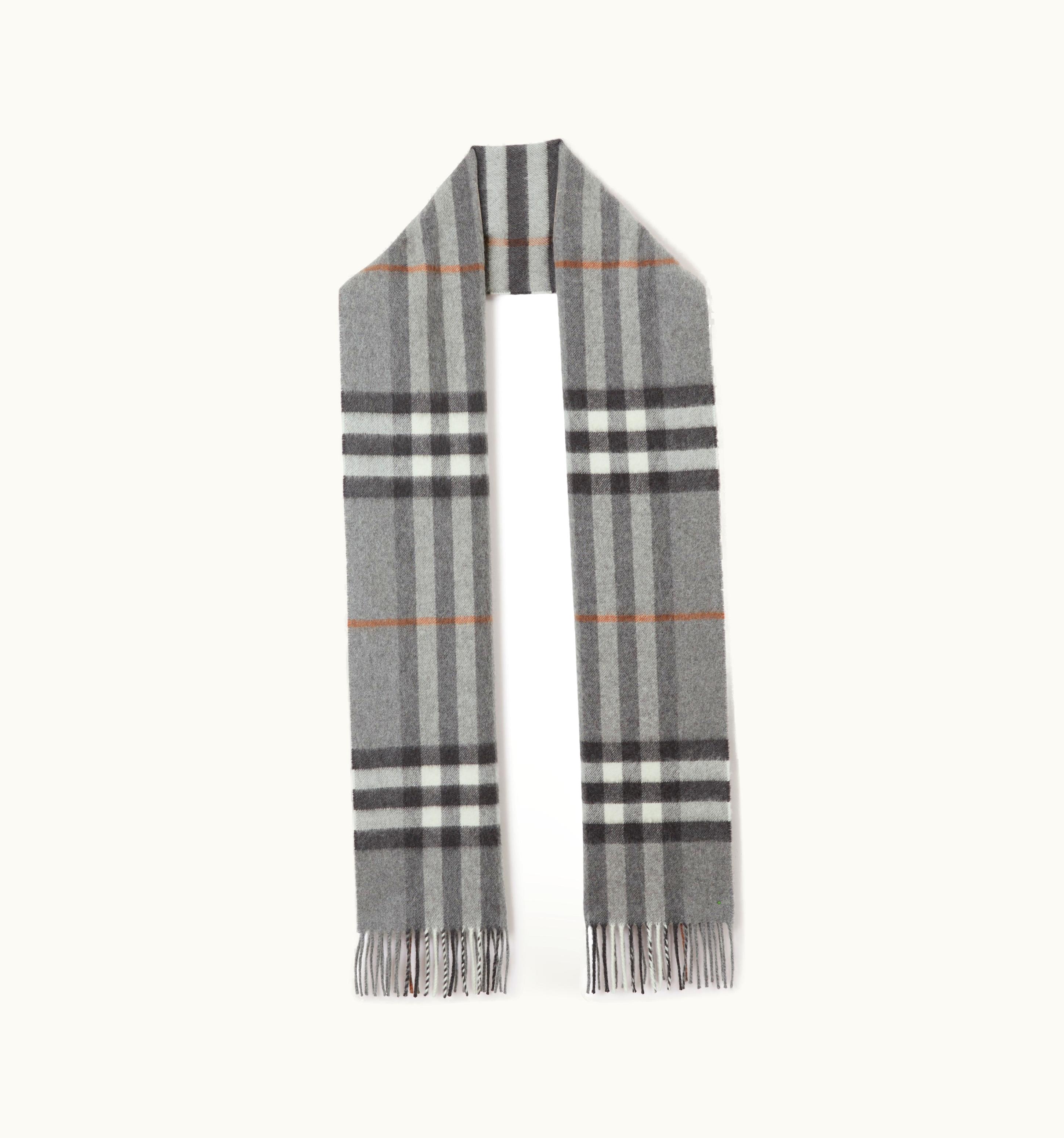 Burberry Burberry The Burberry Check Cashmere Scarf In Grey UZ0140809