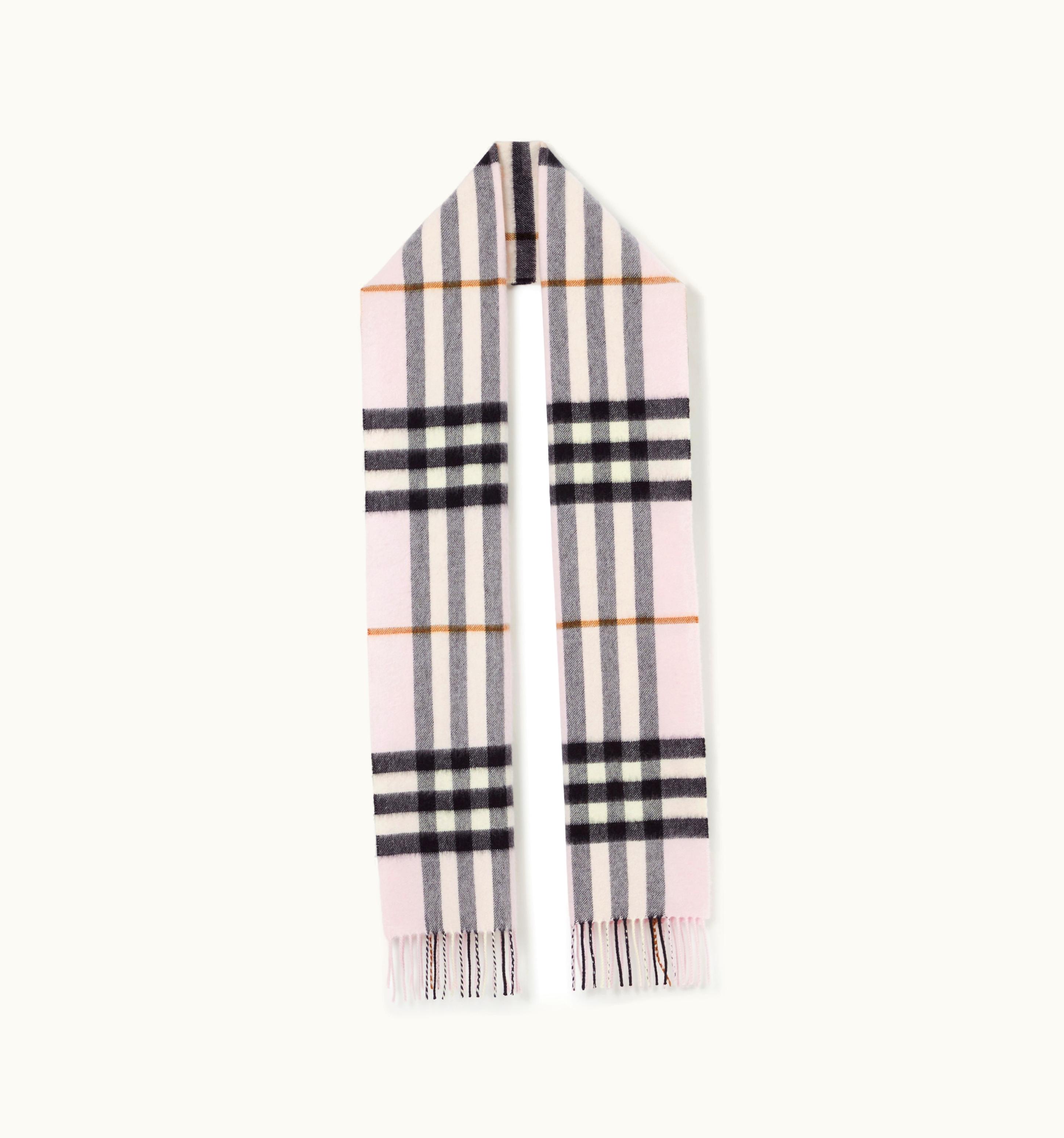 Burberry Burberry The Burberry Check Cashmere Scarf In Pale Candy Pink UZ0140815