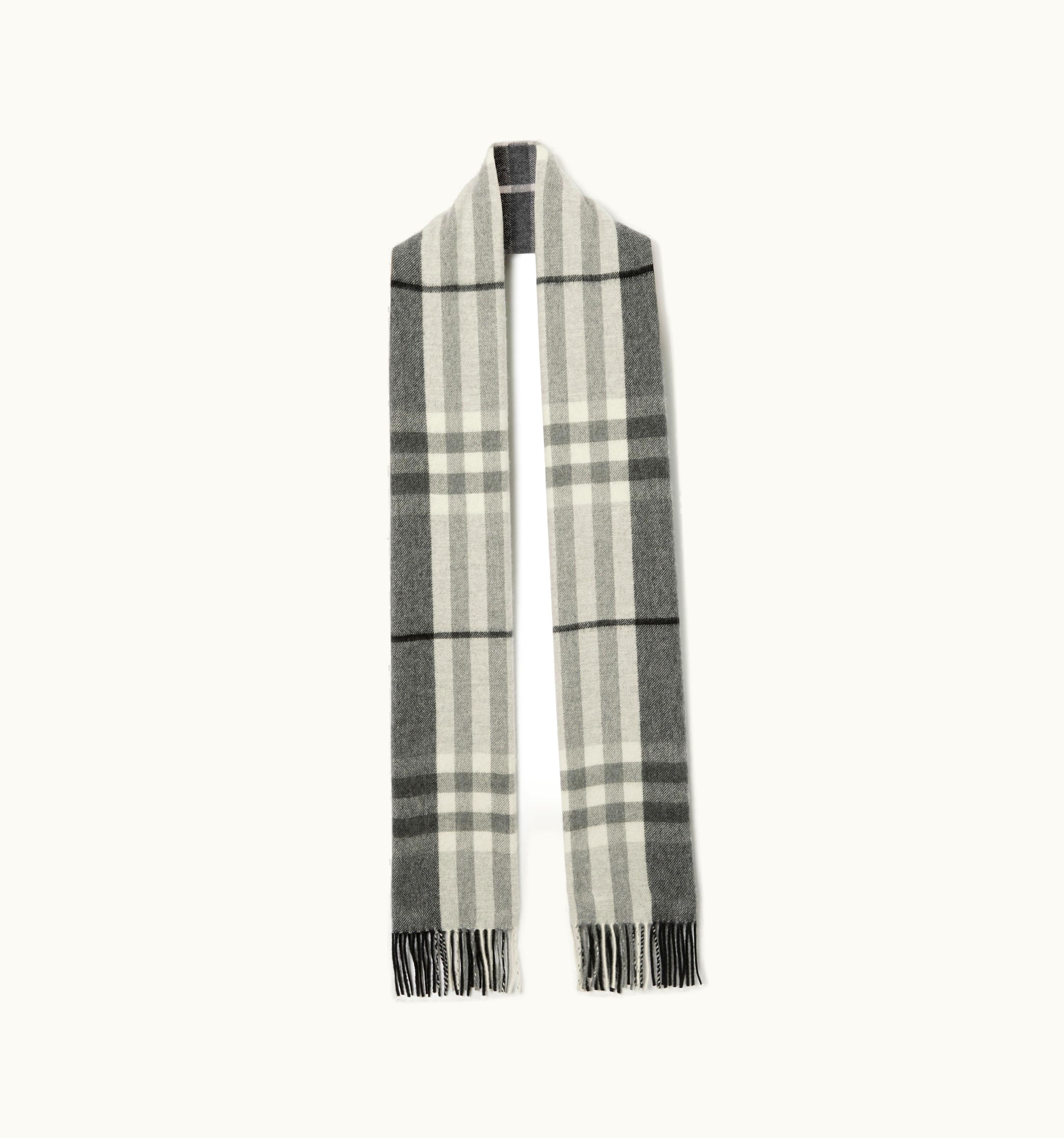Burberry Burberry The Burberry Check Cashmere Scarf In Shale Grey