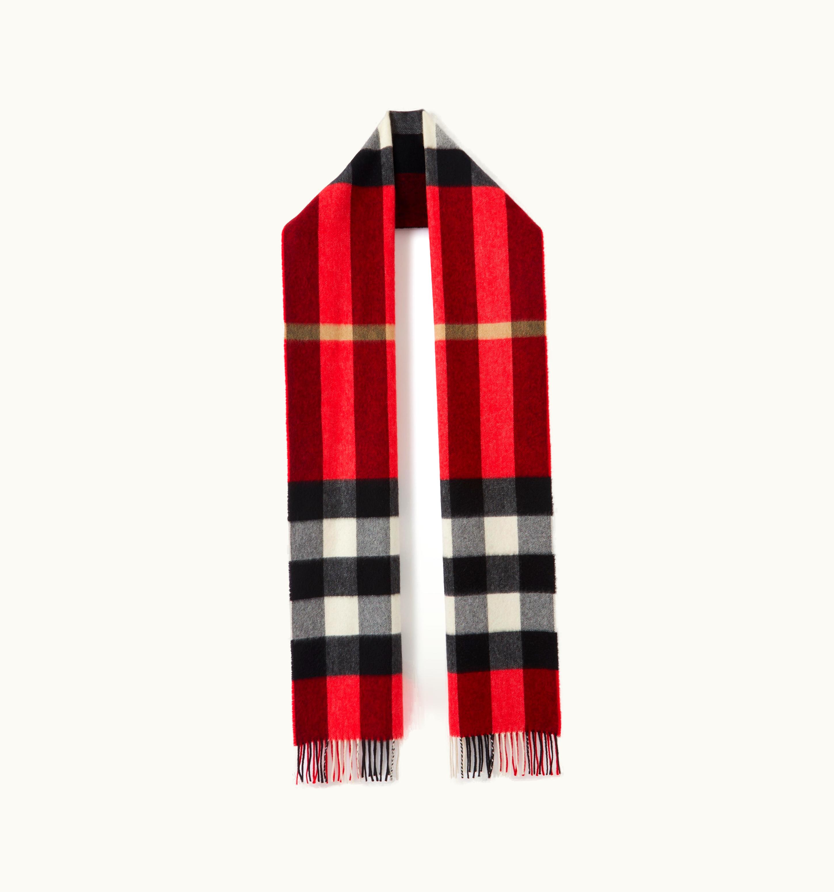 Burberry Burberry Cashmere Check Scarf In Red