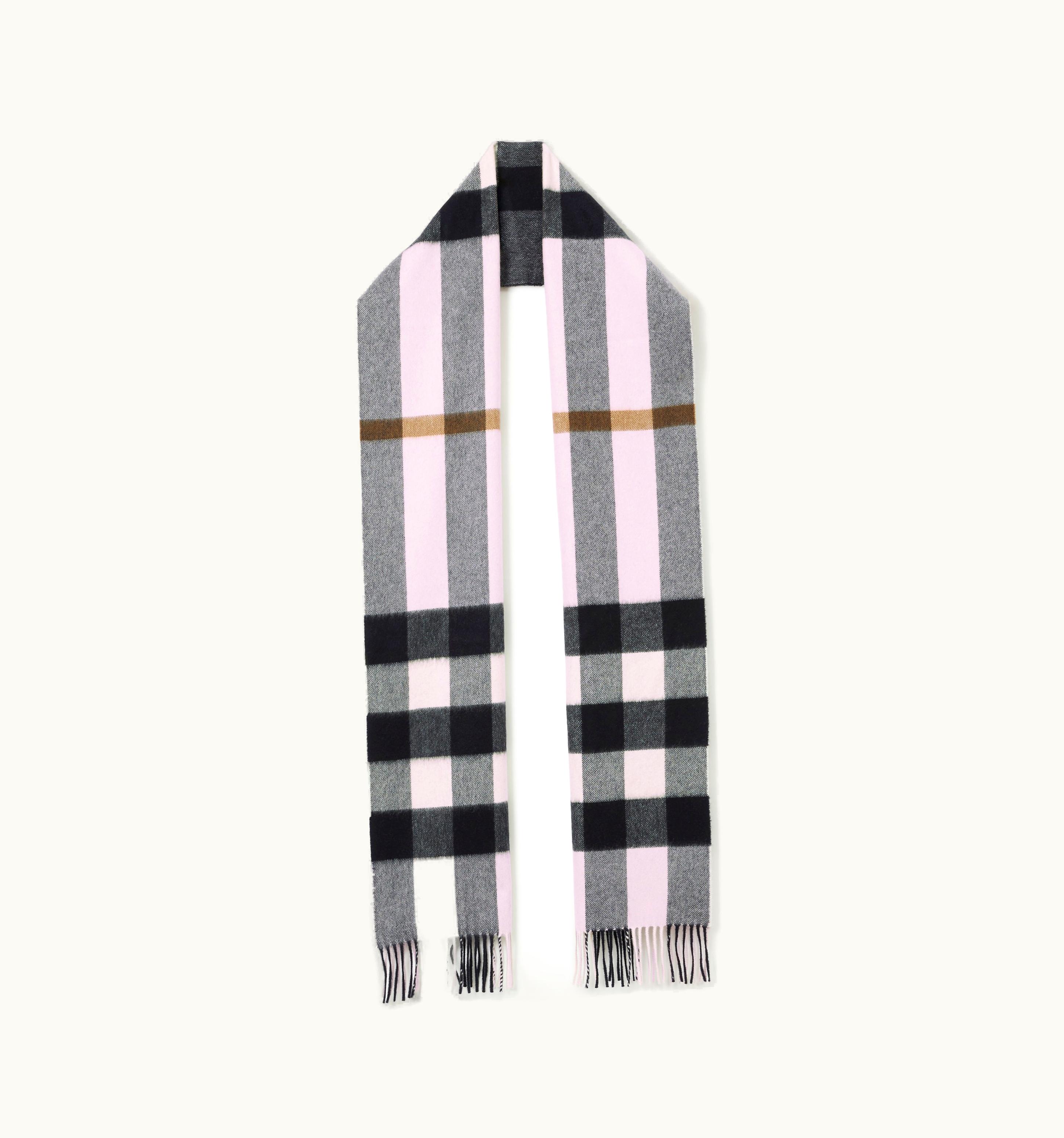 Burberry Burberry Check Cashmere Scarf In Pale Candy Pink