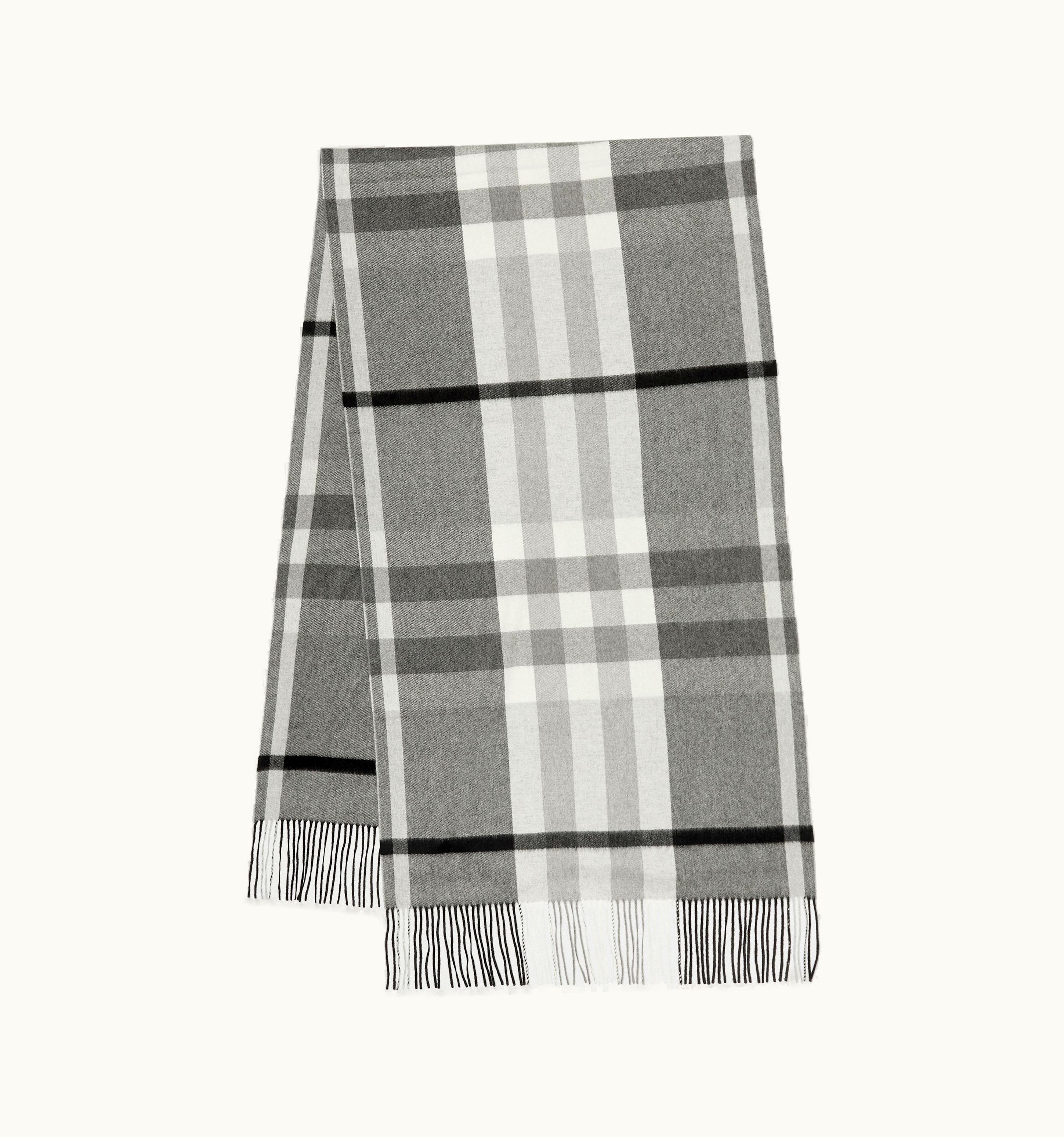 Burberry Burberry Check Cashmere Oversized Scarf In Shale Grey UZ0140868