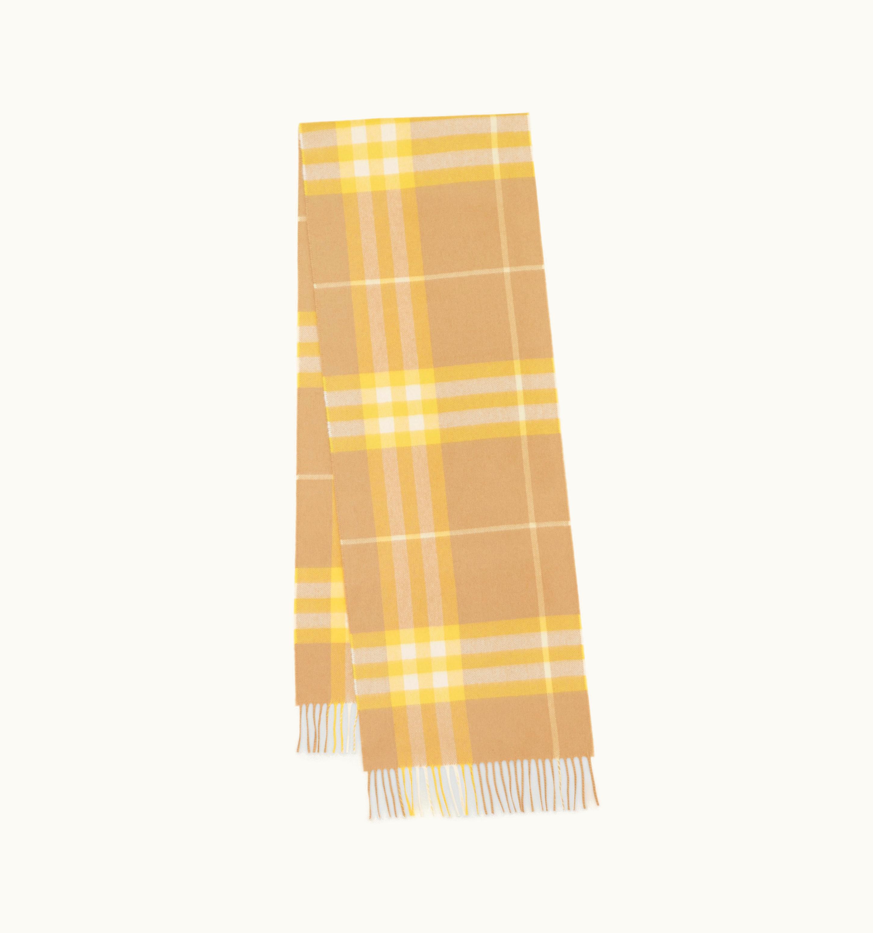 Burberry Burberry The Burberry Check Cashmere Scarf In Archive Beige/Yellow UZ0140870