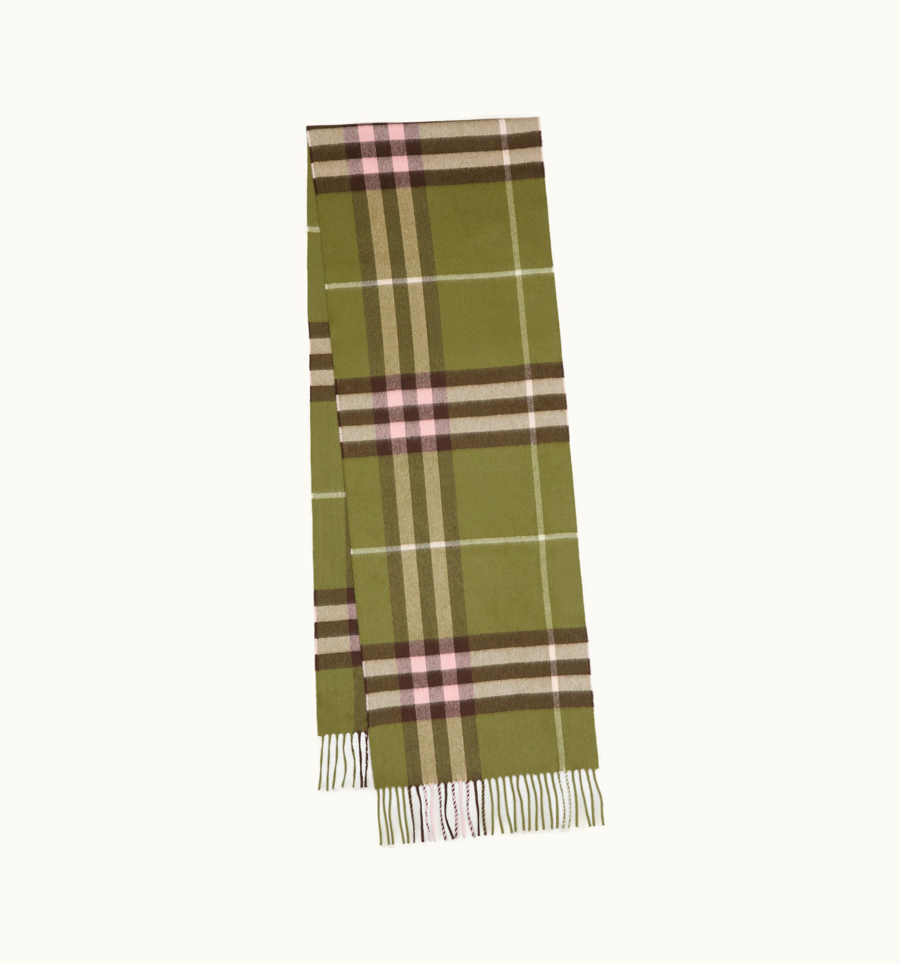Burberry Burberry The Burberry Check Cashmere Scarf In Spruce Green UZ0140871
