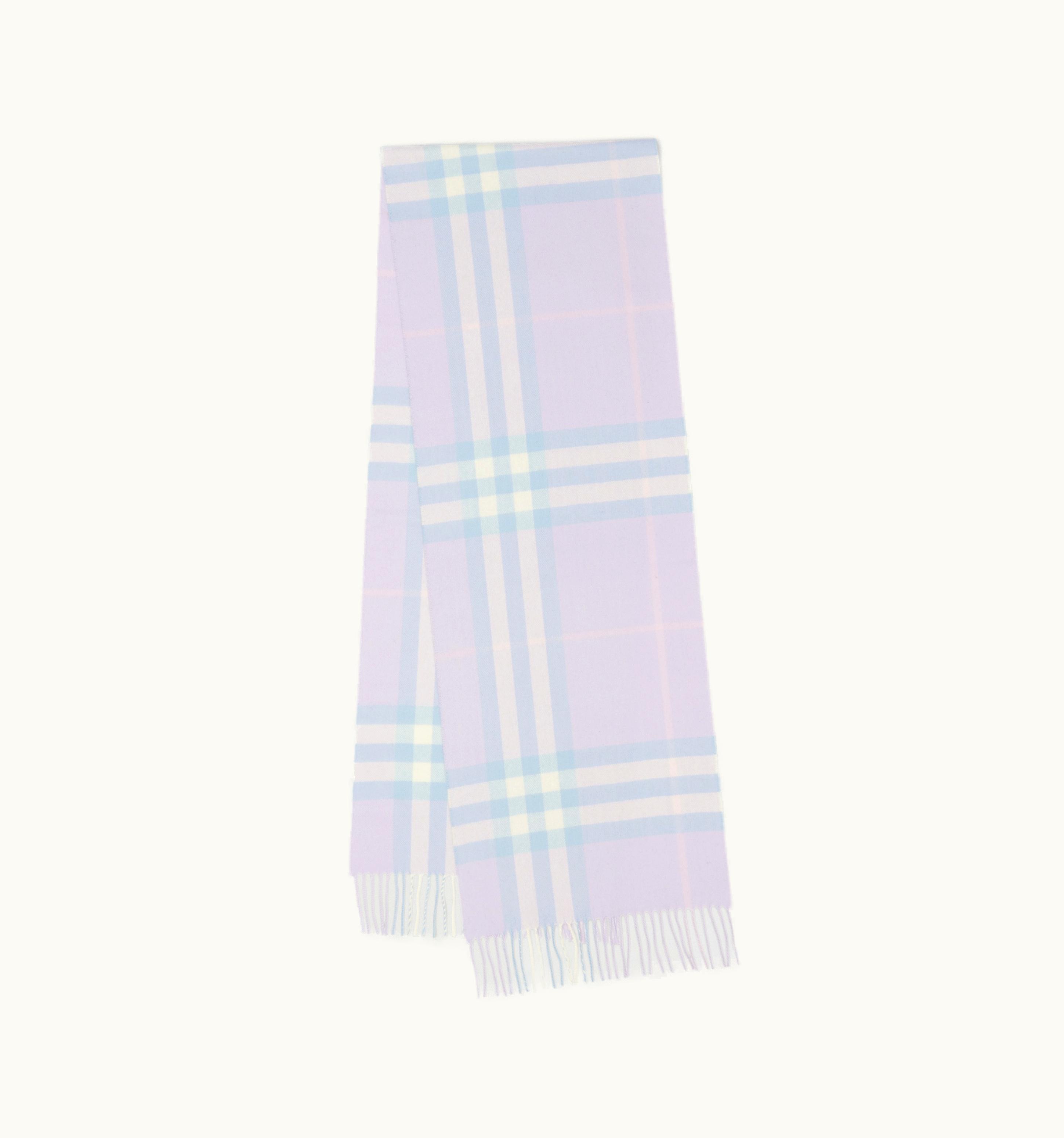 Burberry Burberry The Burberry Check Cashmere Scarf In Soft Lilac