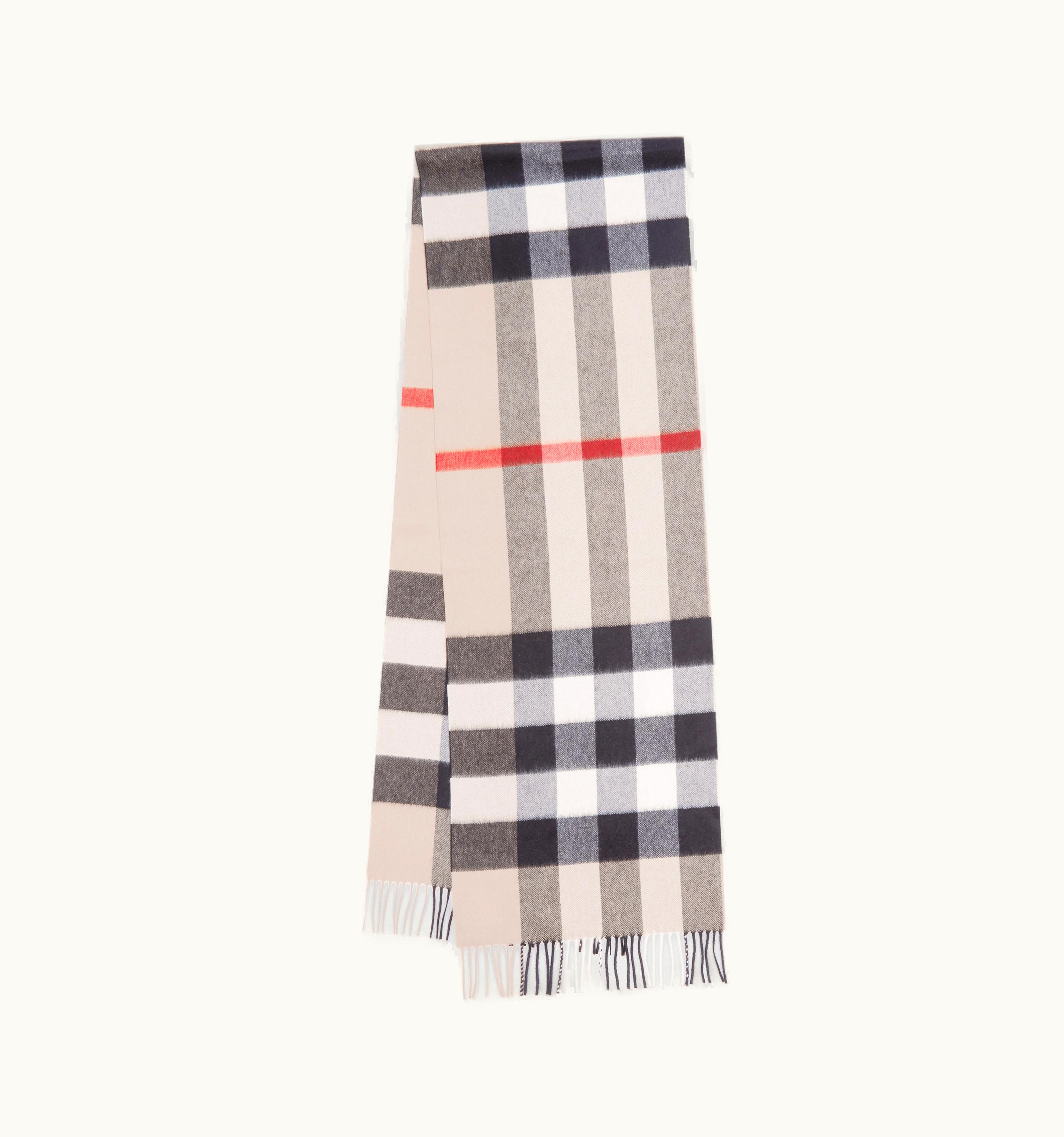 Burberry Burberry Check Cashmere Scarf In Stone UZ0140891