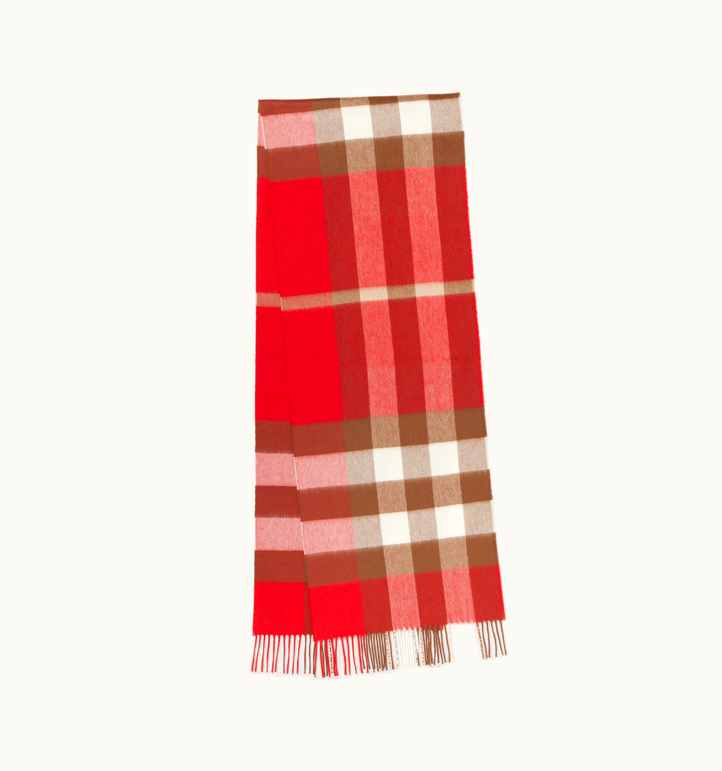 Burberry Burberry Check Cashmere Scarf In Bright Red