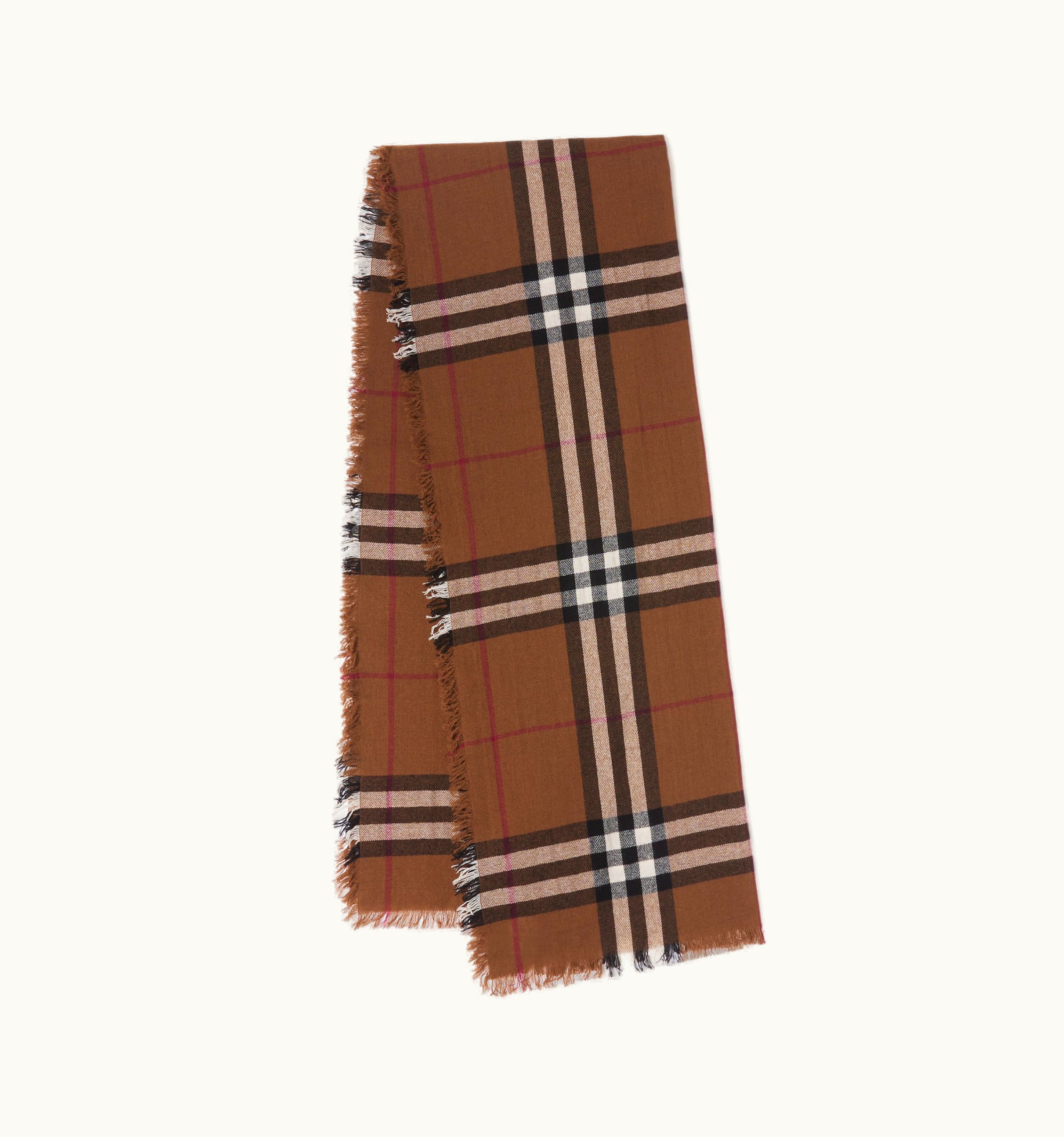 Burberry Burberry Check Cashmere Scarf In Birch Brown UZ0140898