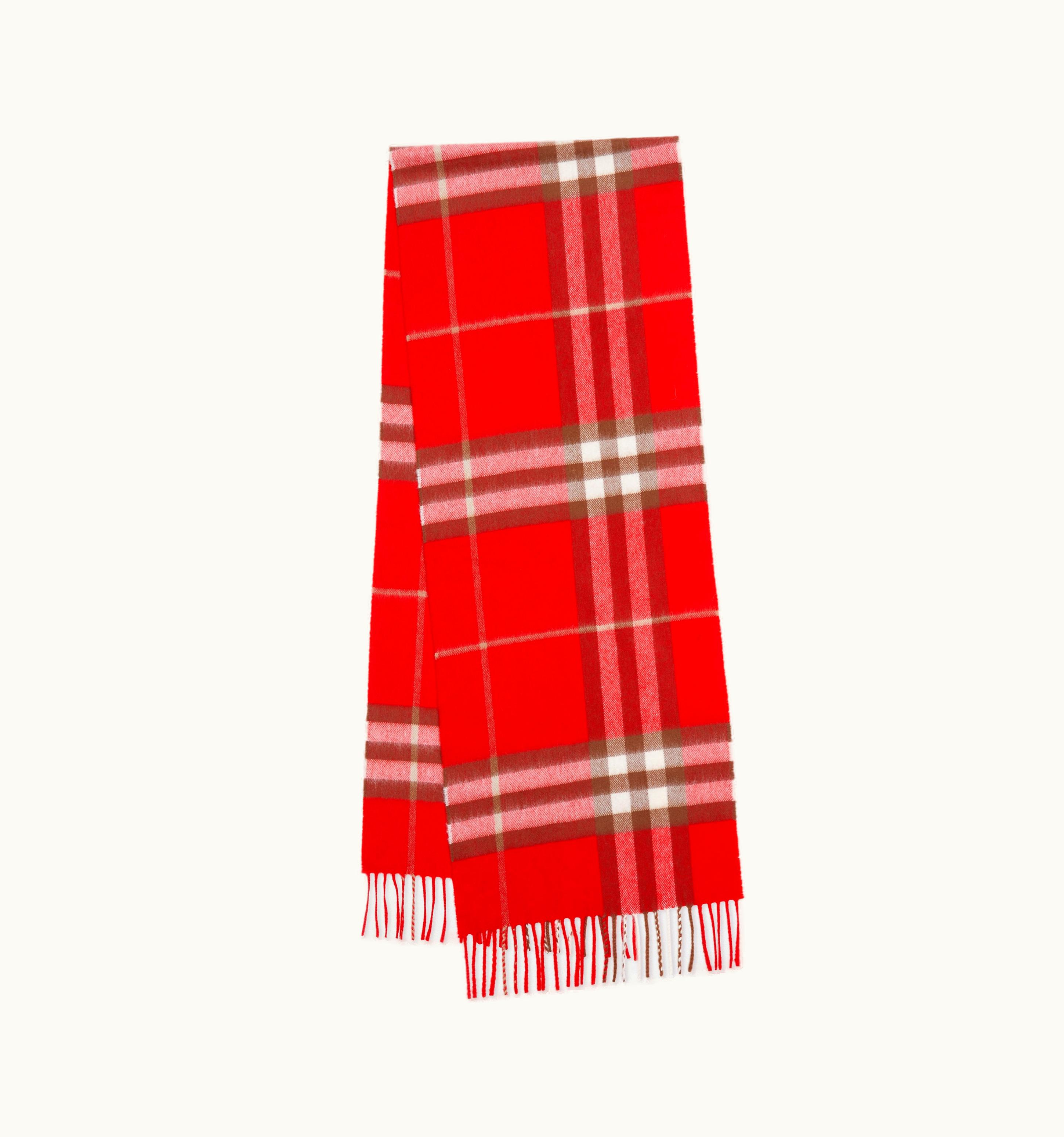 Burberry Burberry The Burberry Check Cashmere Scarf In Red UZ0140902