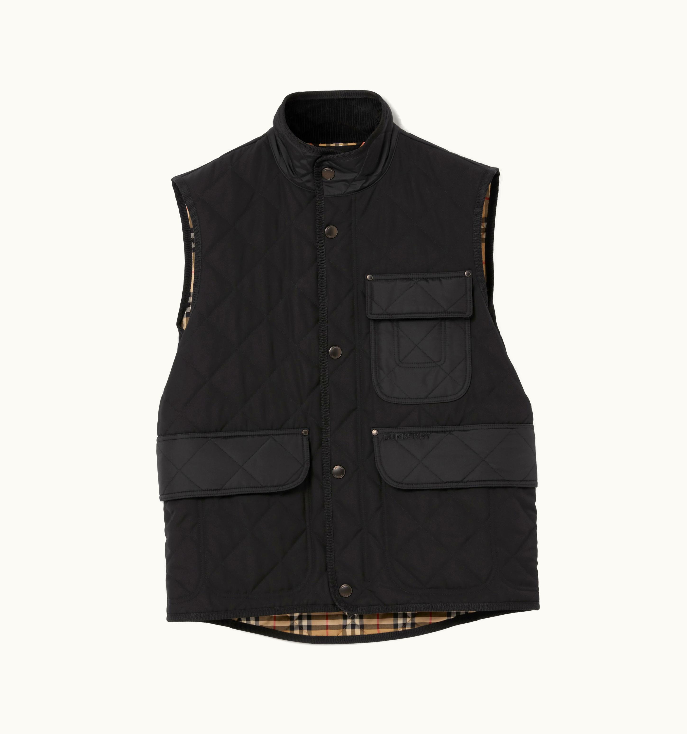 Burberry Burberry Diamond Quilted Thermoregulated Gilet In Black - Men UZ0140925