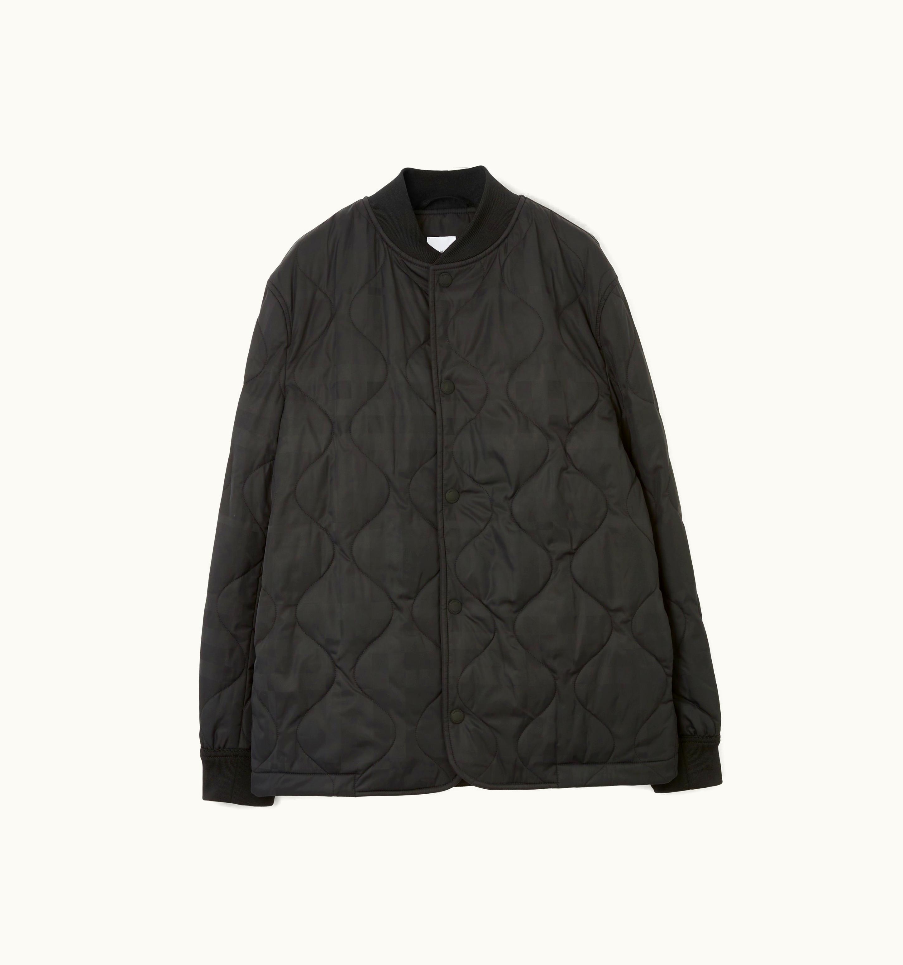Burberry Burberry Quilted Check Nylon Bomber Jacket In Black - Men UZ0140935