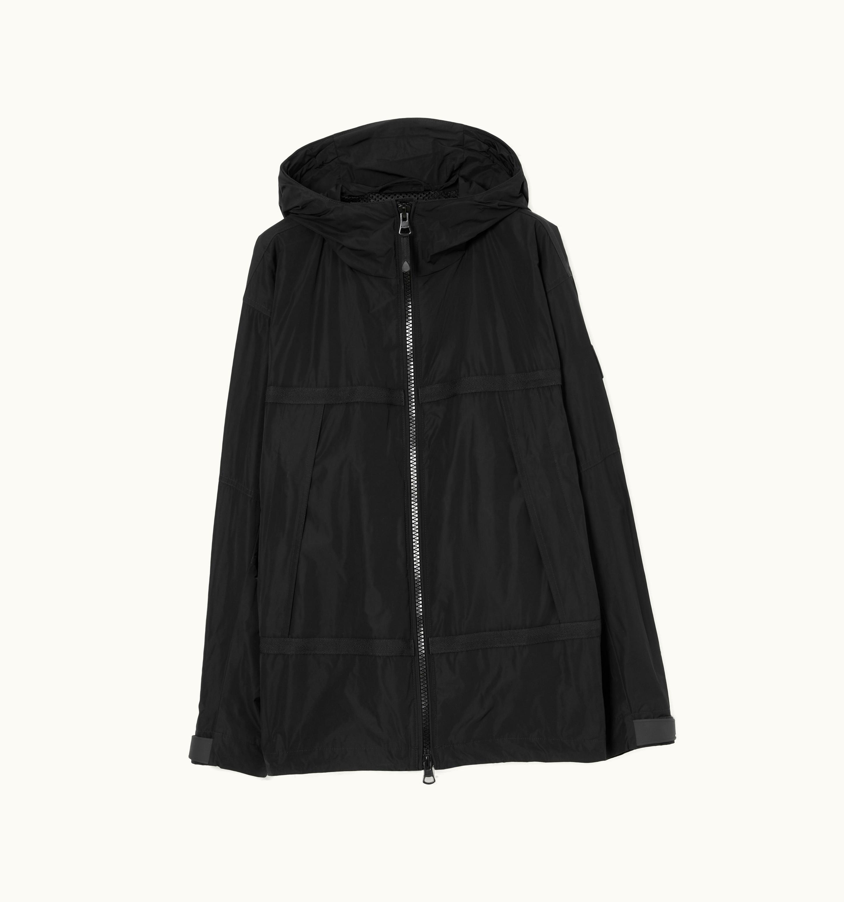 Burberry Burberry Logo Appliqué Lightweight Hooded Jacket In Black - Men