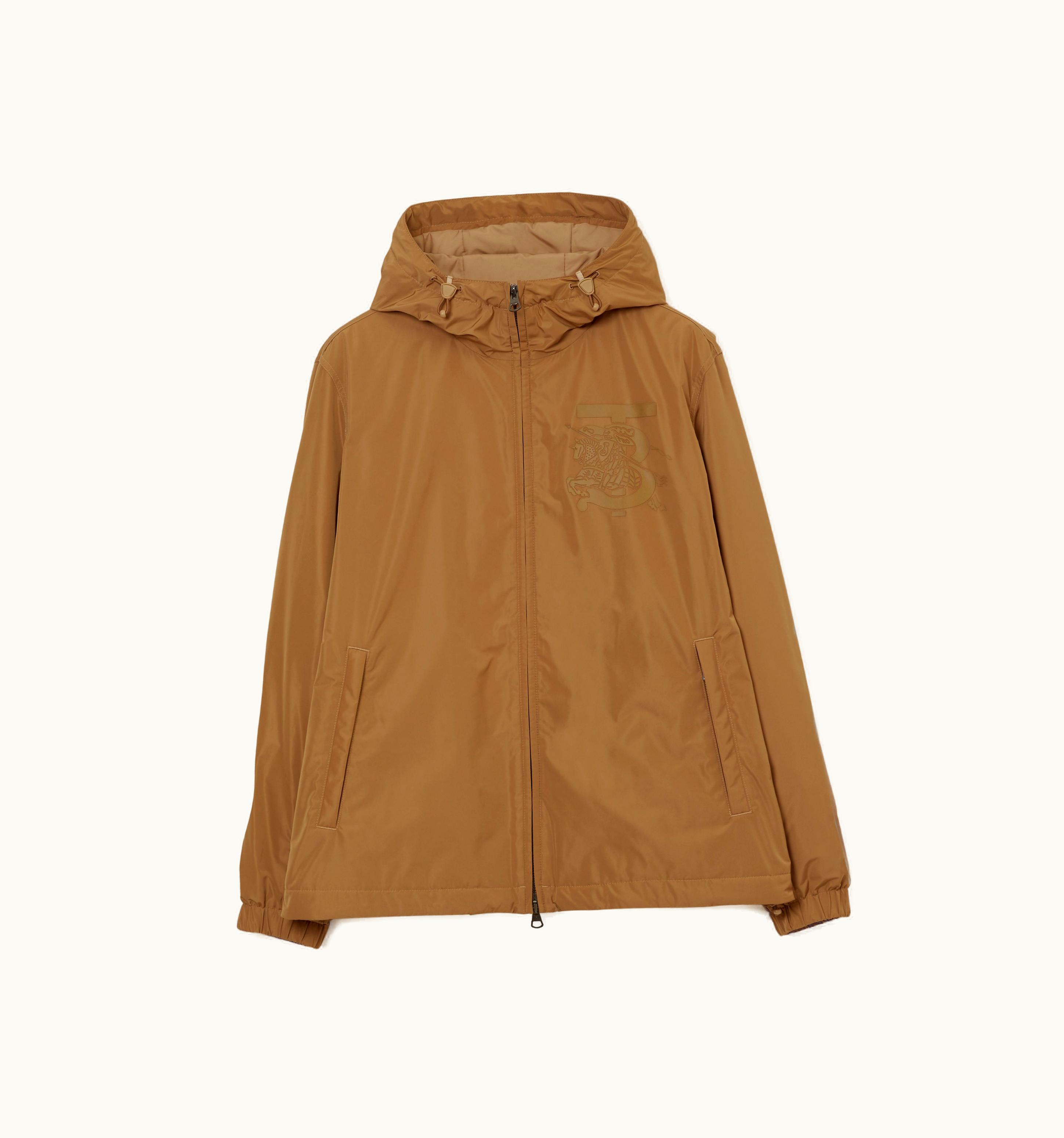 Burberry Burberry Monogram Ekd Shape-Memory Taffeta Hooded Jacket In Camel - Men UZ0140945