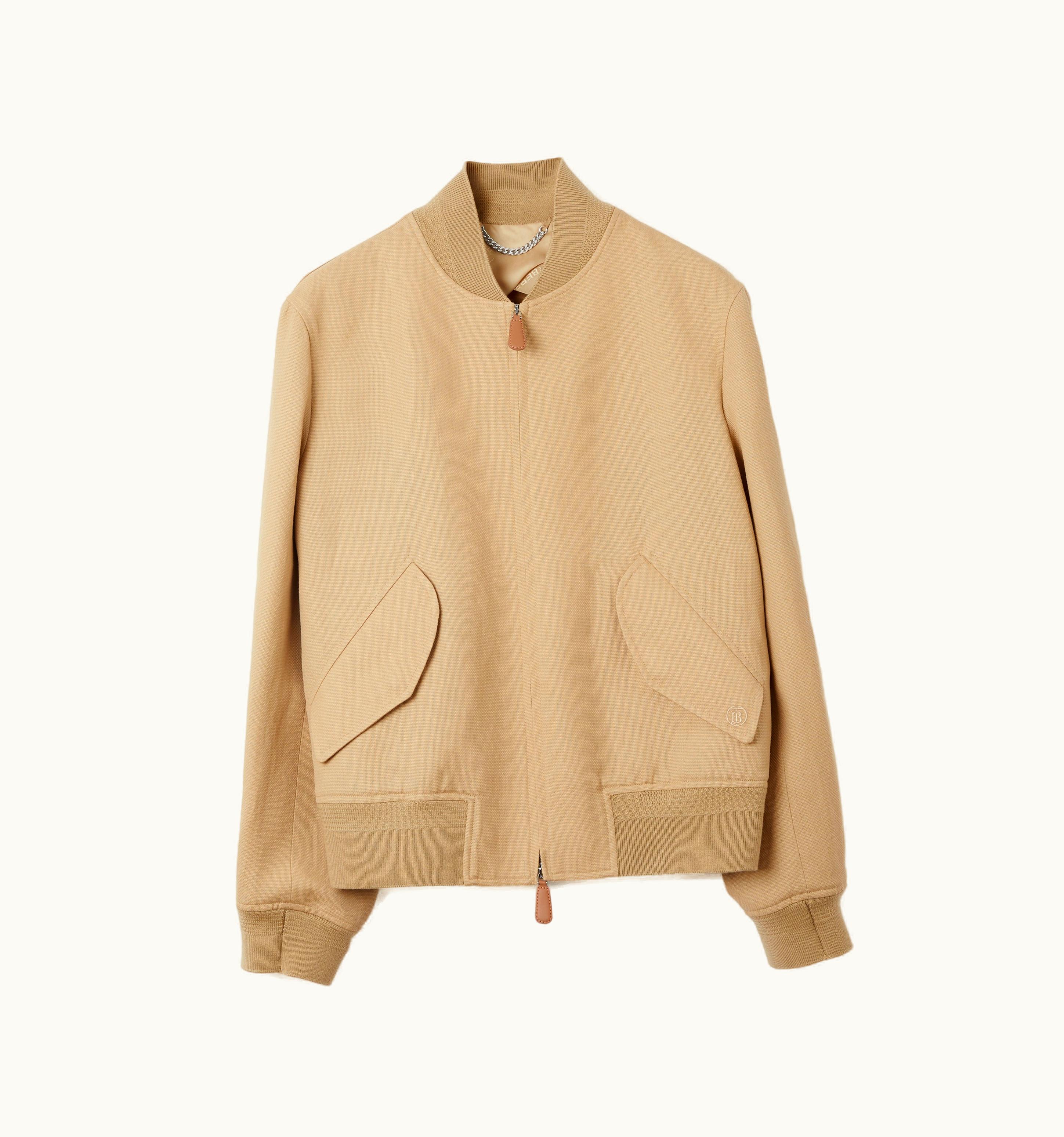 Burberry Burberry Wool Ramie Harrington Jacket In Soft Fawn - Men