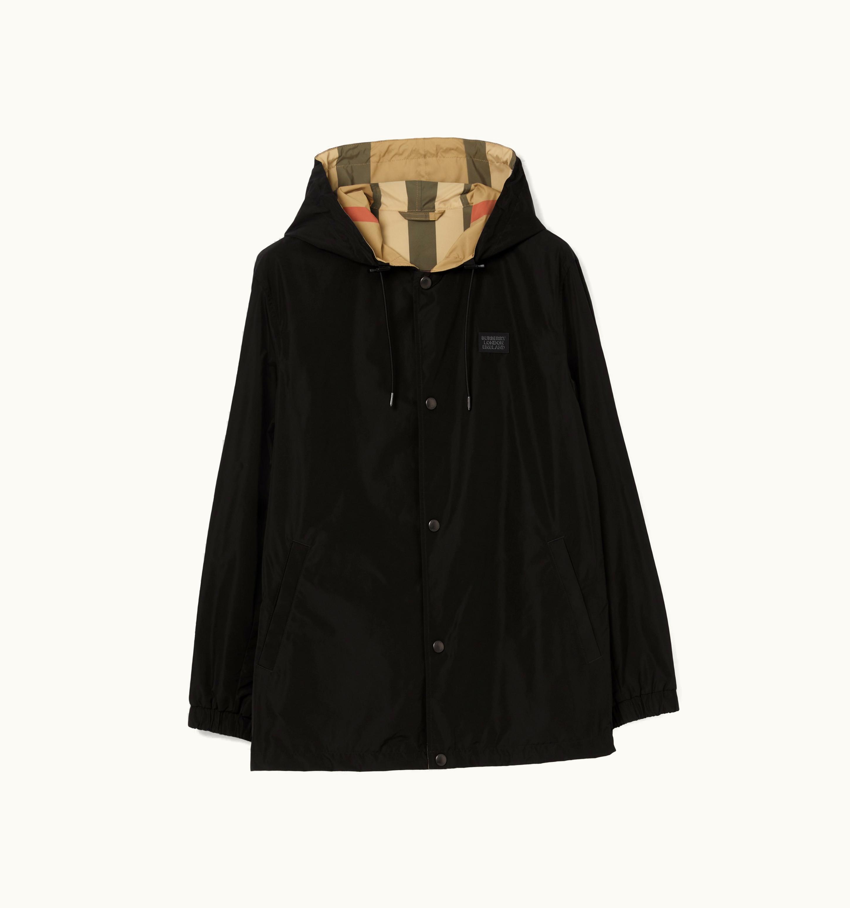 Burberry Burberry Check Reversible Hooded Jacket In Archive Beige