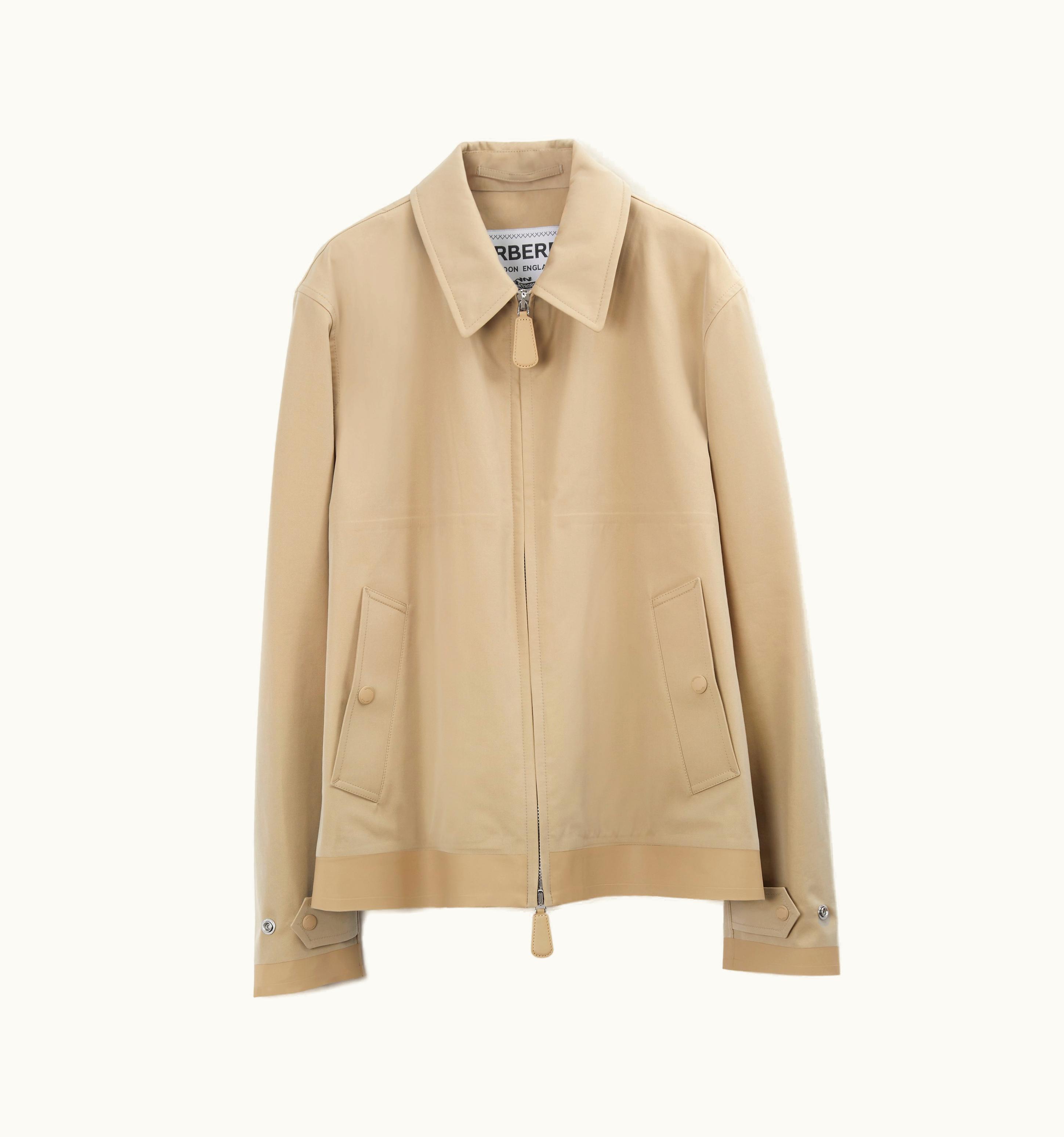 Burberry Burberry Bonded Cotton Harrington Jacket In Modern Honey - Men