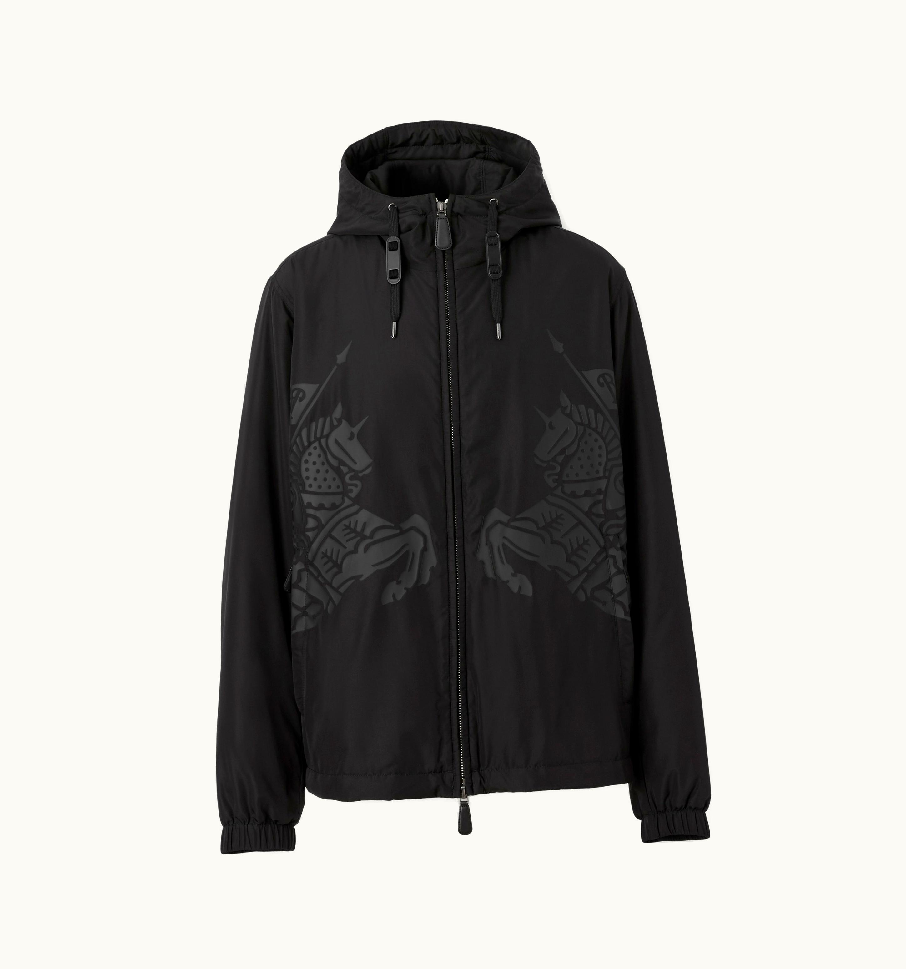 Burberry Burberry Ekd Print Hooded Jacket In Black - Men