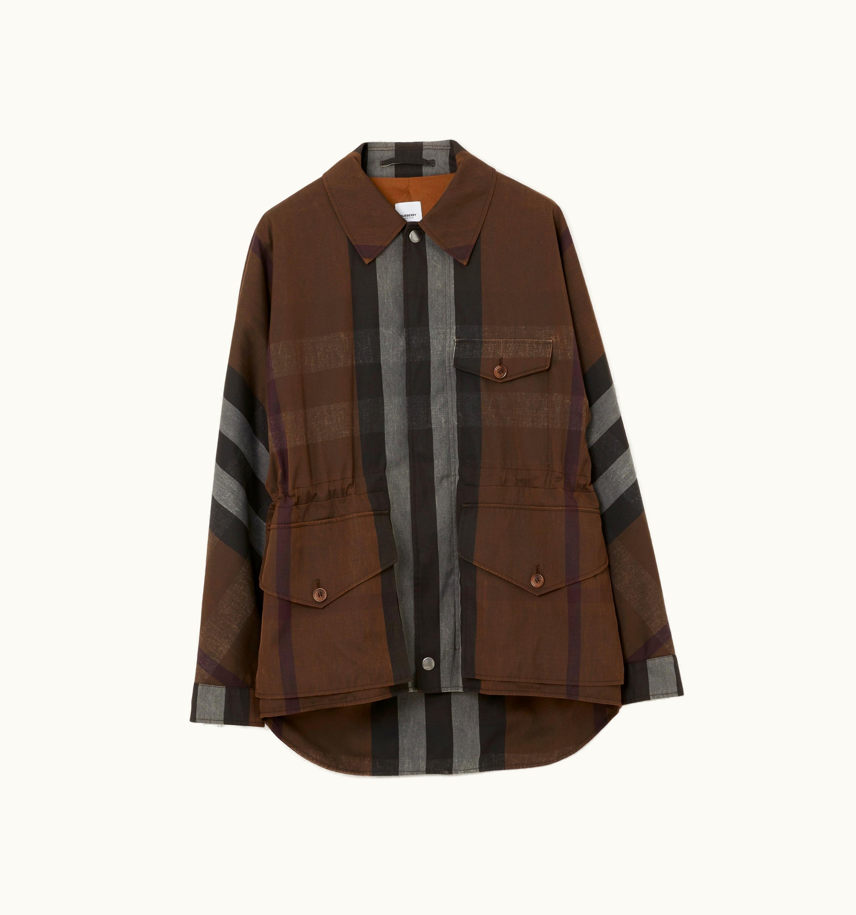 Burberry Burberry Check Cotton Blend Field Jacket In Dark Birch Brown - Men