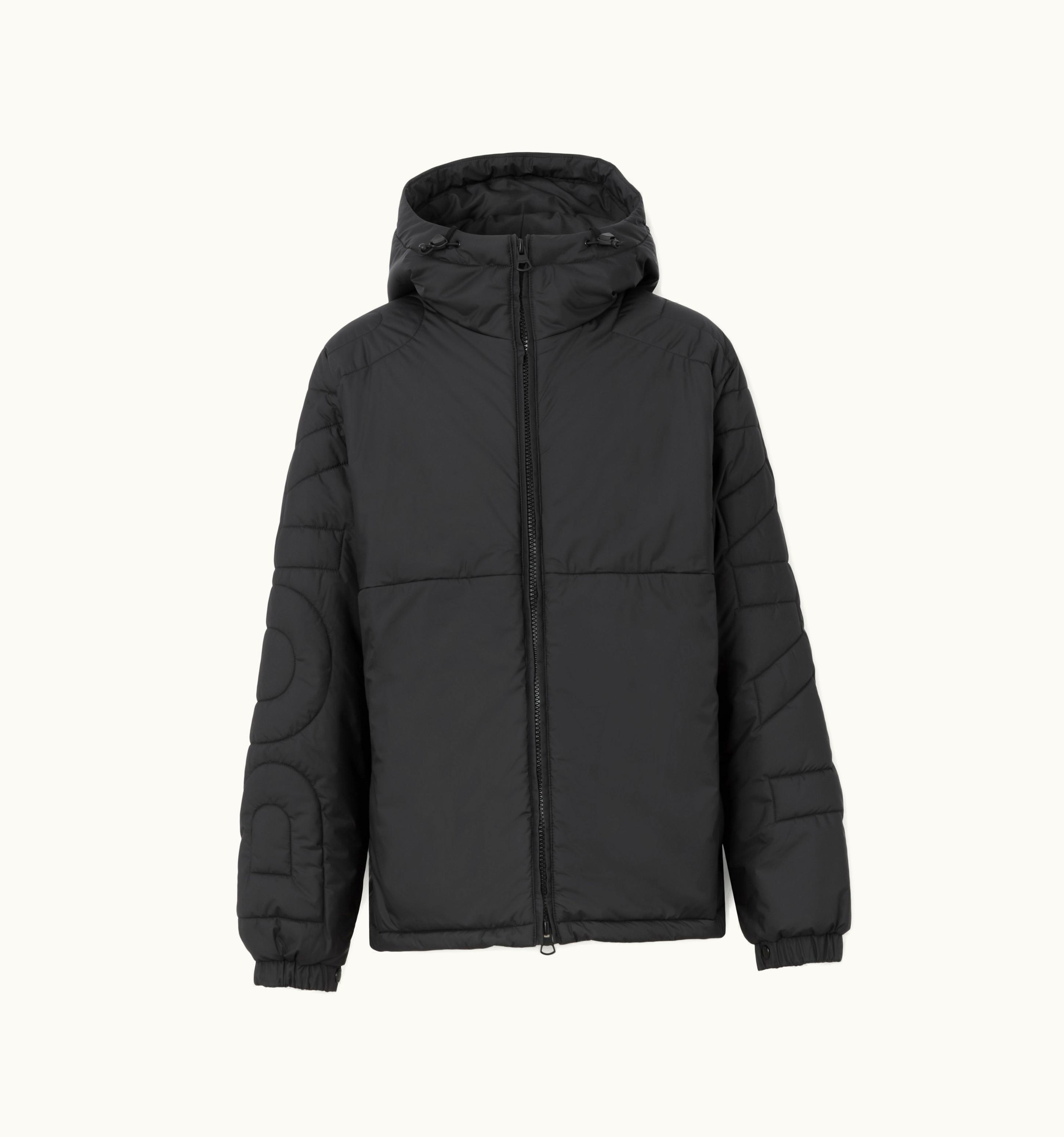 Burberry Burberry Logo Quilted Hooded Jacket In Black - Men