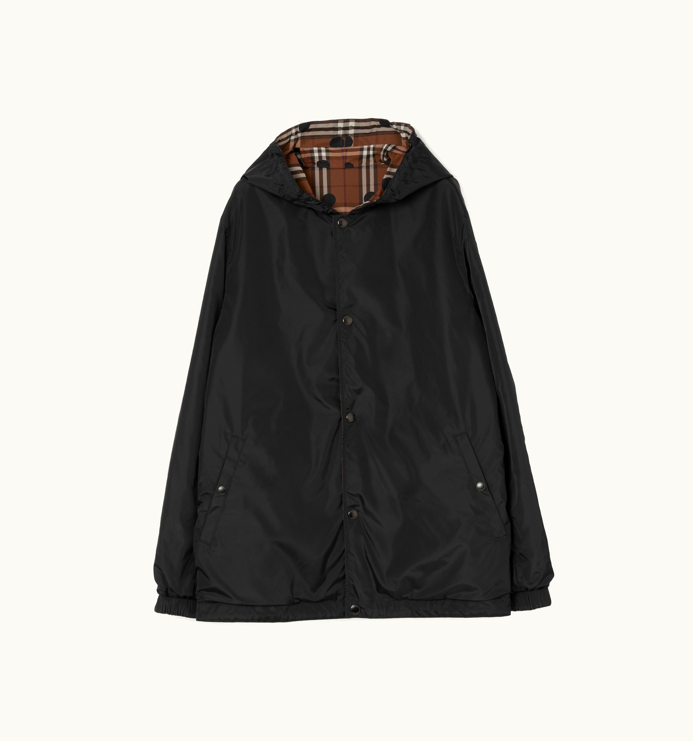 Burberry Burberry Reversible Polka Dot Vintage Check Nylon Jacket In Dark Birch Brown - Men
