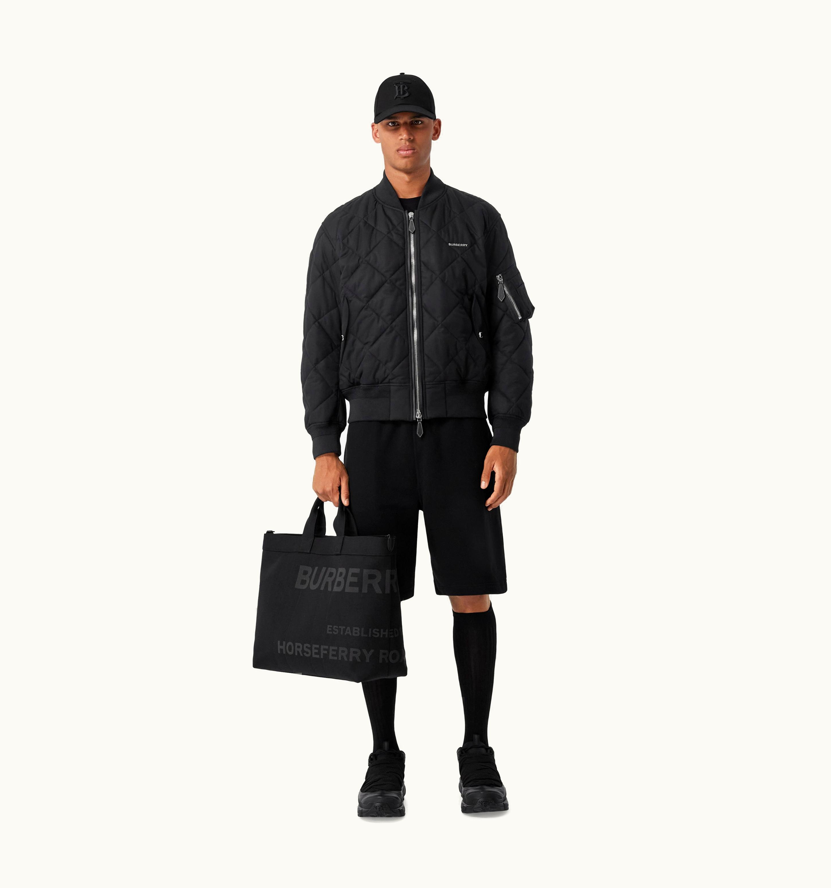Burberry Burberry Diamond Quilted Cotton Gabardine Jacket In Black - Men UZ0140992
