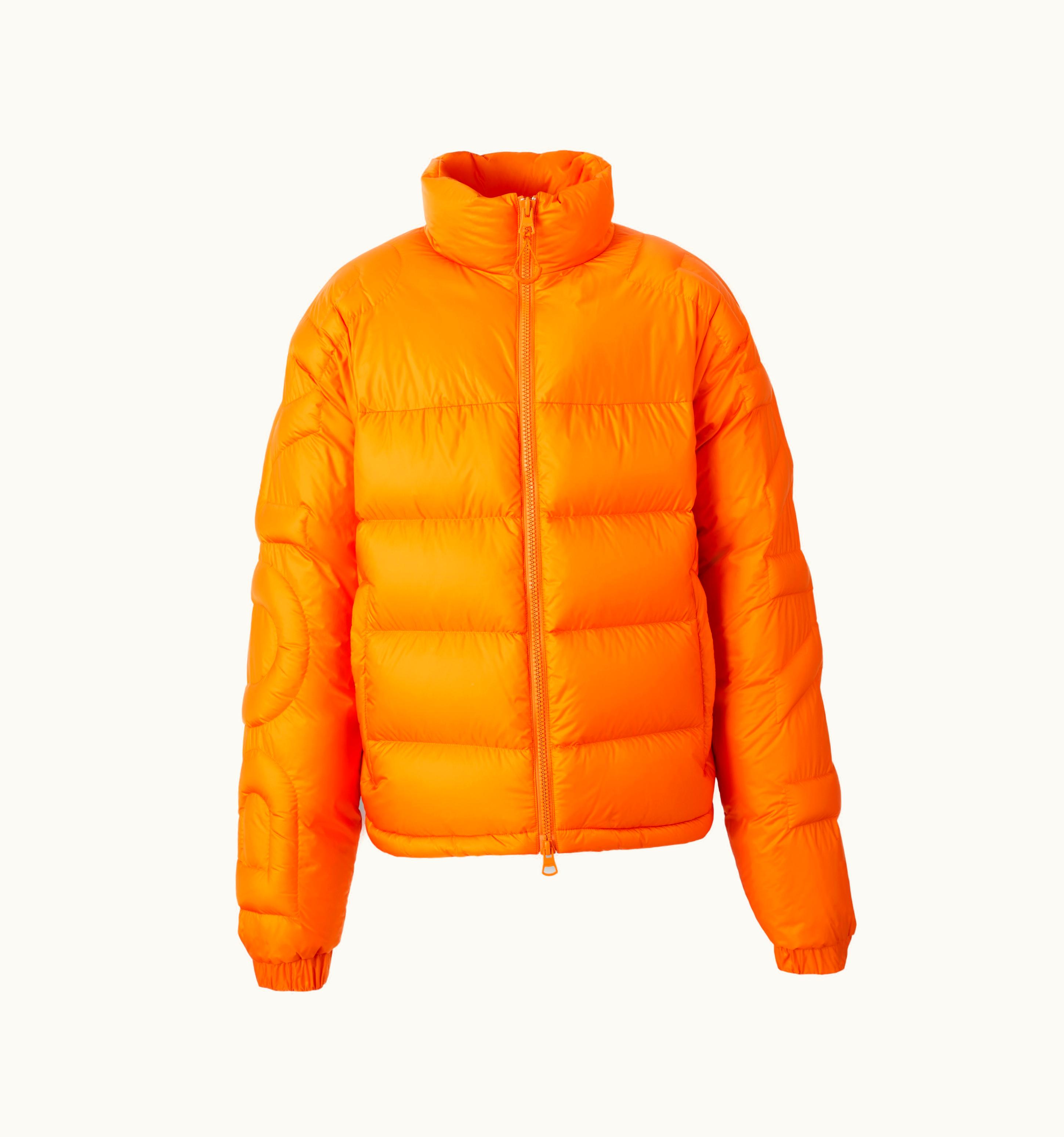 Burberry Burberry Logo Quilted Nylon Puffer Jacket In Bright Orange - Men