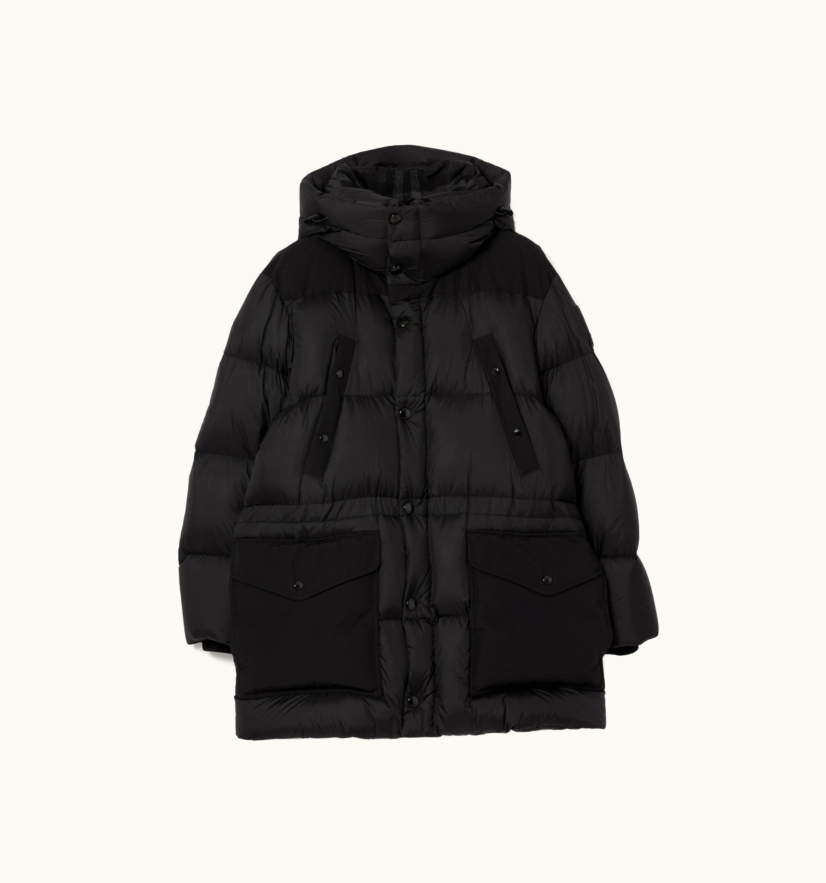 Burberry Burberry Logo Appliqué Nylon Puffer Coat In Black - Men