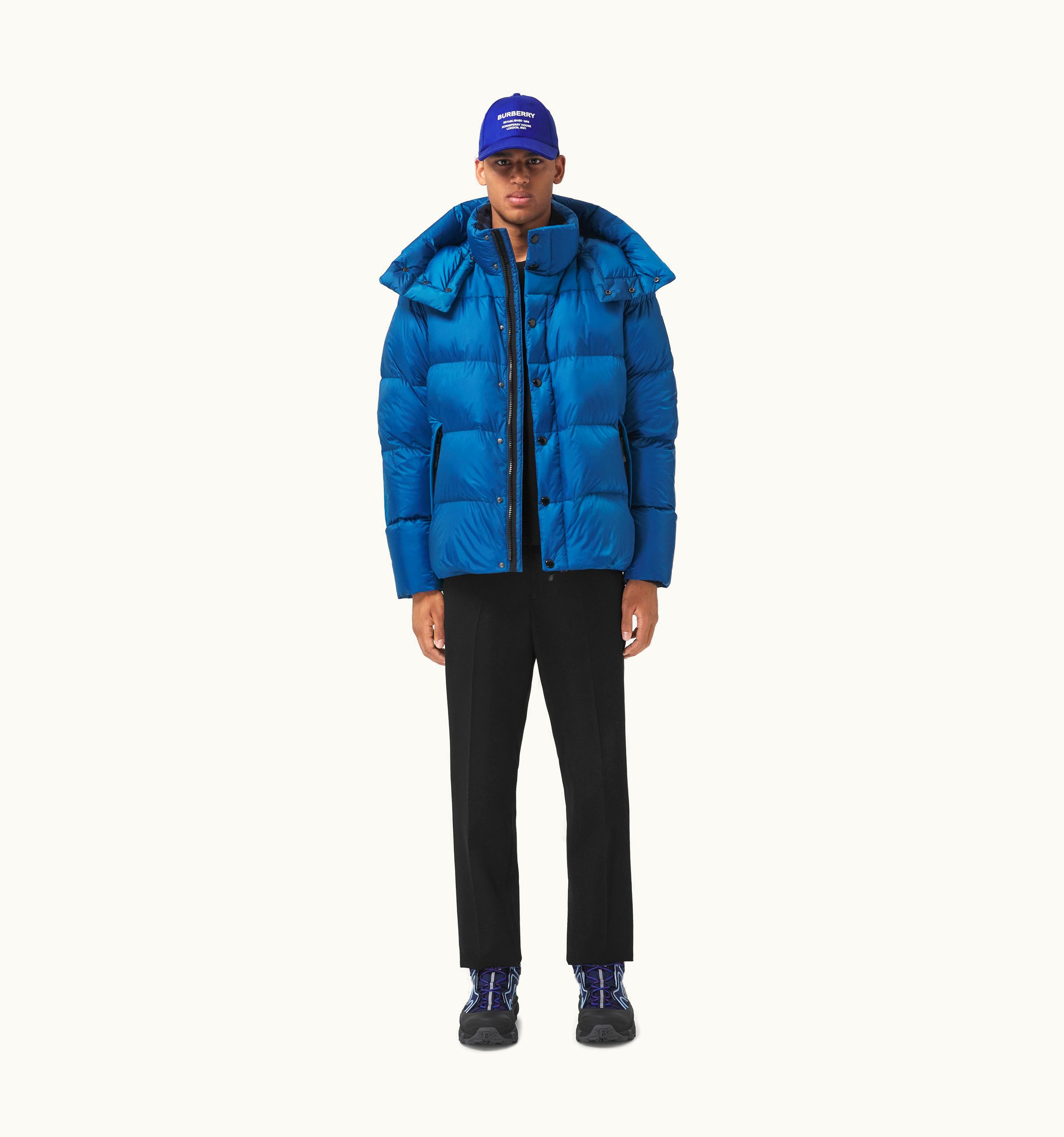 Burberry Burberry Detachable Sleeve Hooded Puffer Jacket In Midnight Navy - Men