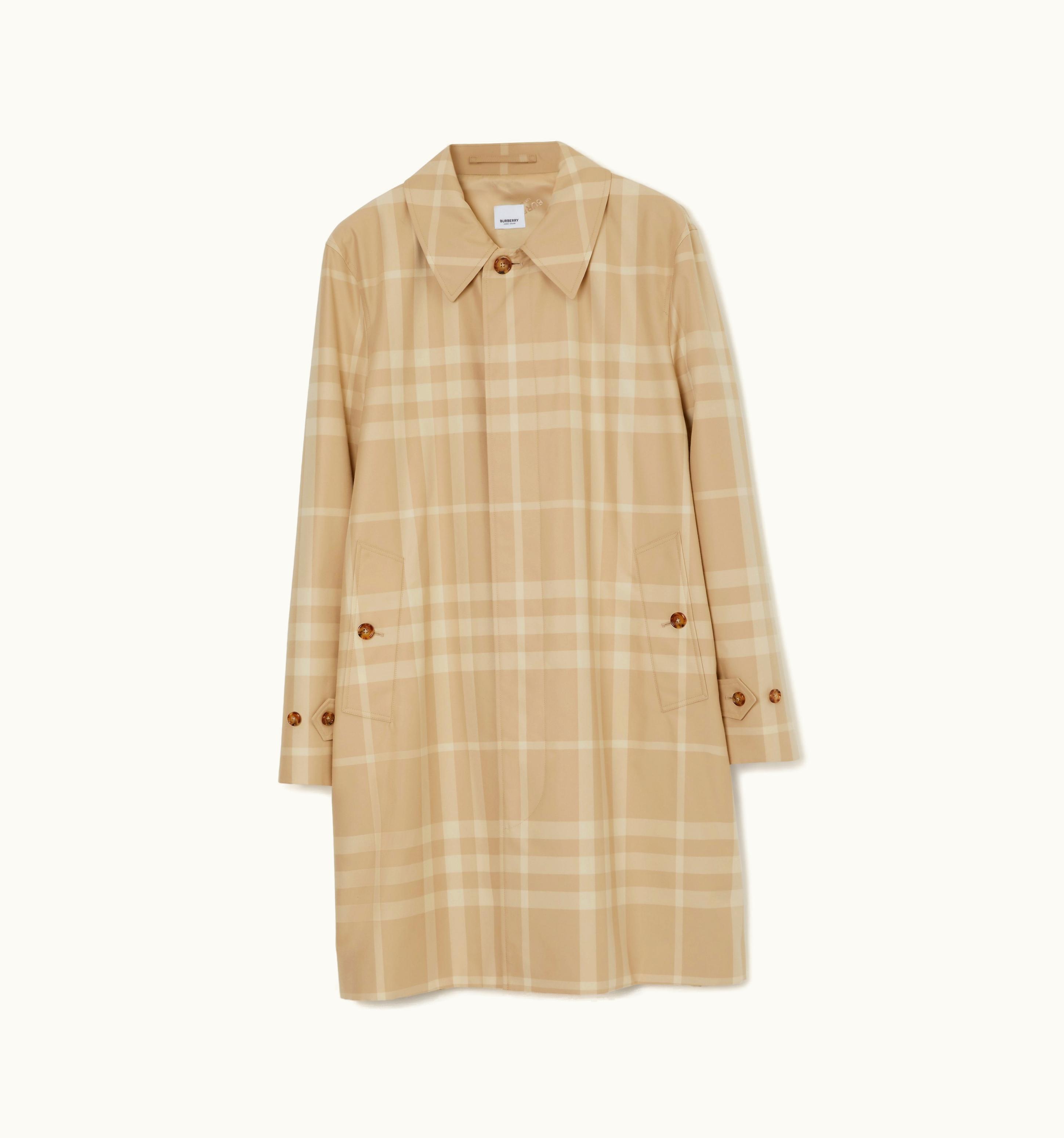 Burberry Burberry Check Cotton Gabardine Car Coat In Soft Fawn - Men UZ0141020