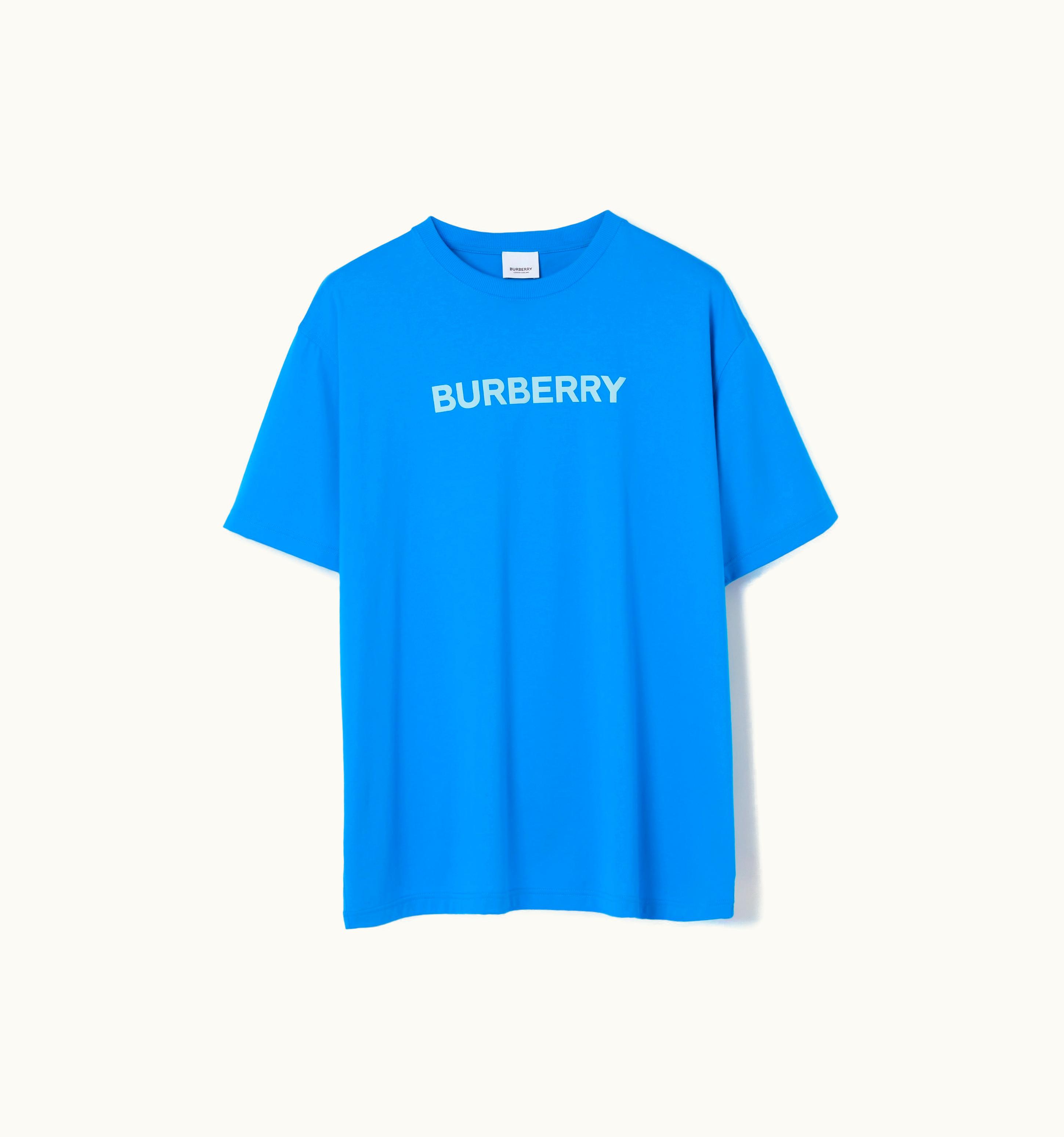Burberry Burberry Logo Print Cotton Jersey T-Shirt In VIvid Blue - Men UZ0141055