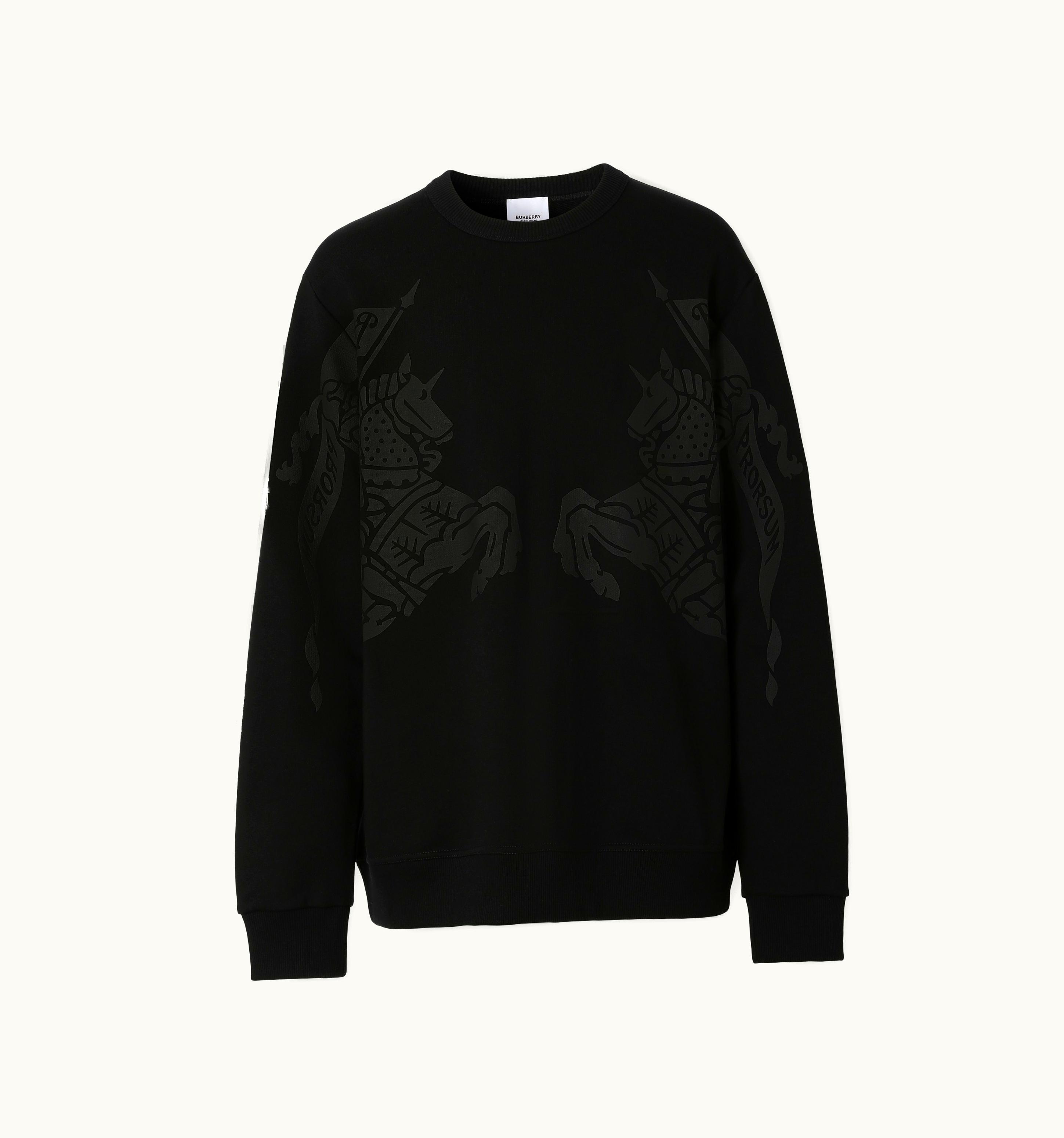 Burberry Burberry Ekd Print Cotton Sweatshirt In Black - Men