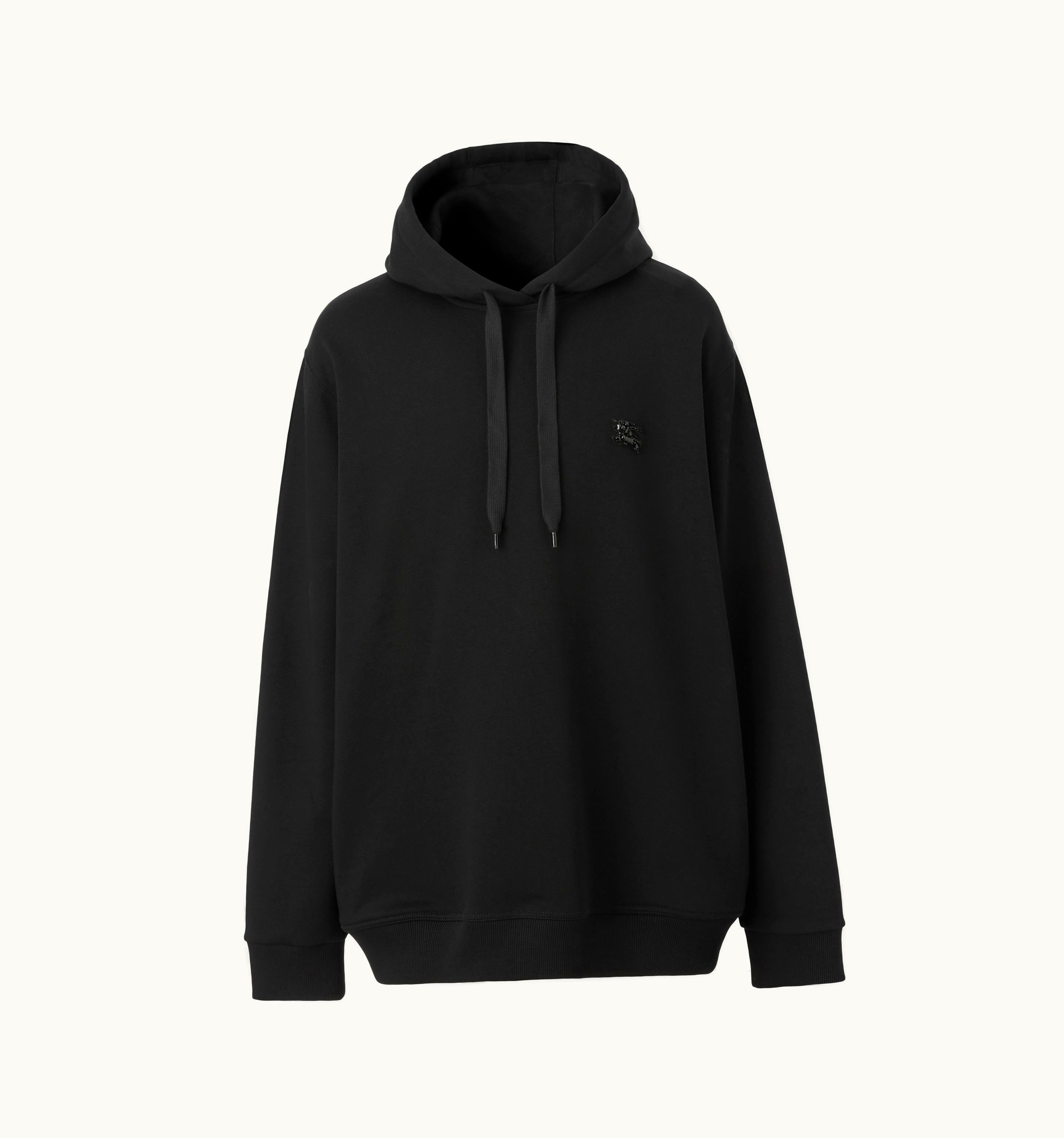 Burberry Burberry Crystal Ekd Cotton Hoodie In Black - Men