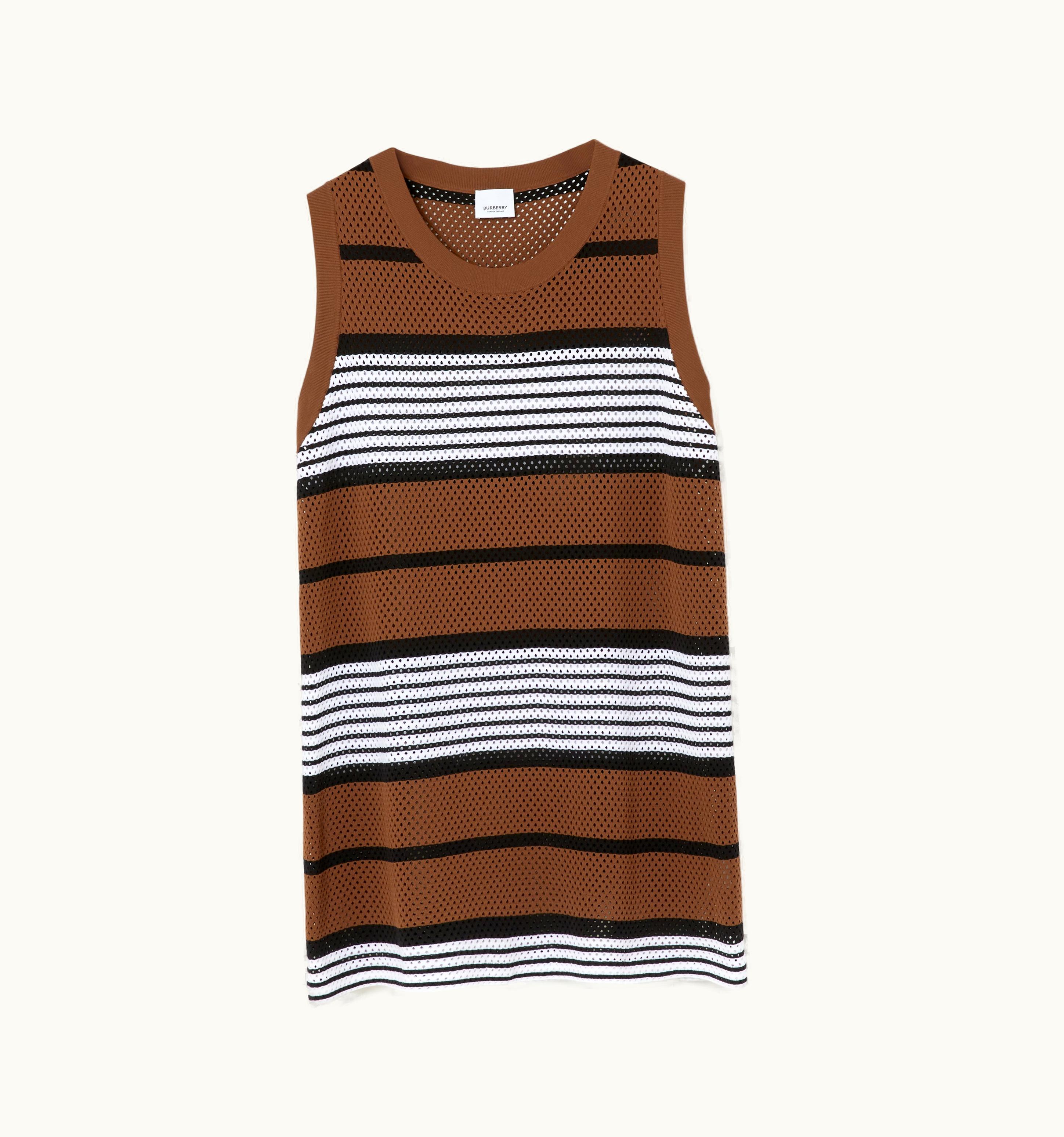 Burberry Burberry Stripe Print Nylon Vest In Dark Birch Brown - Men