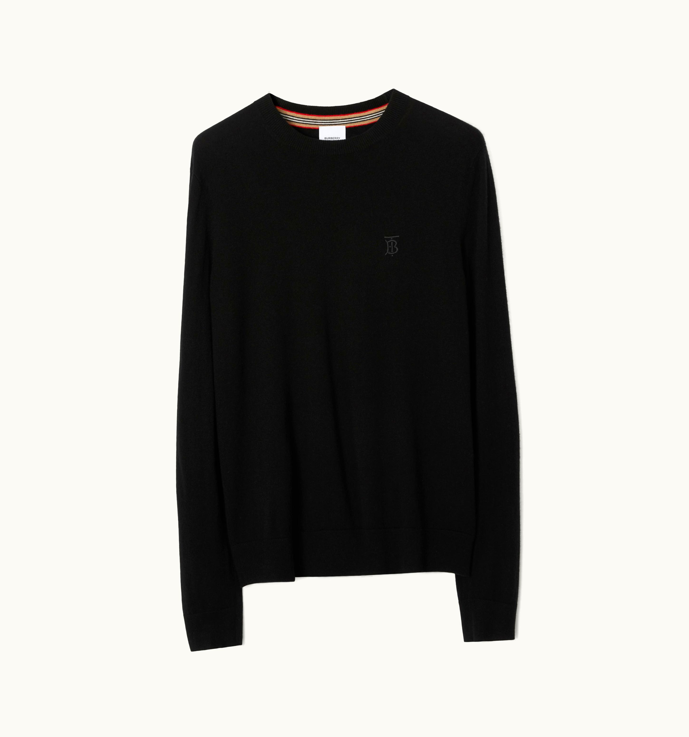 Burberry Burberry Monogram Motif Cashmere Sweater In Black - Men