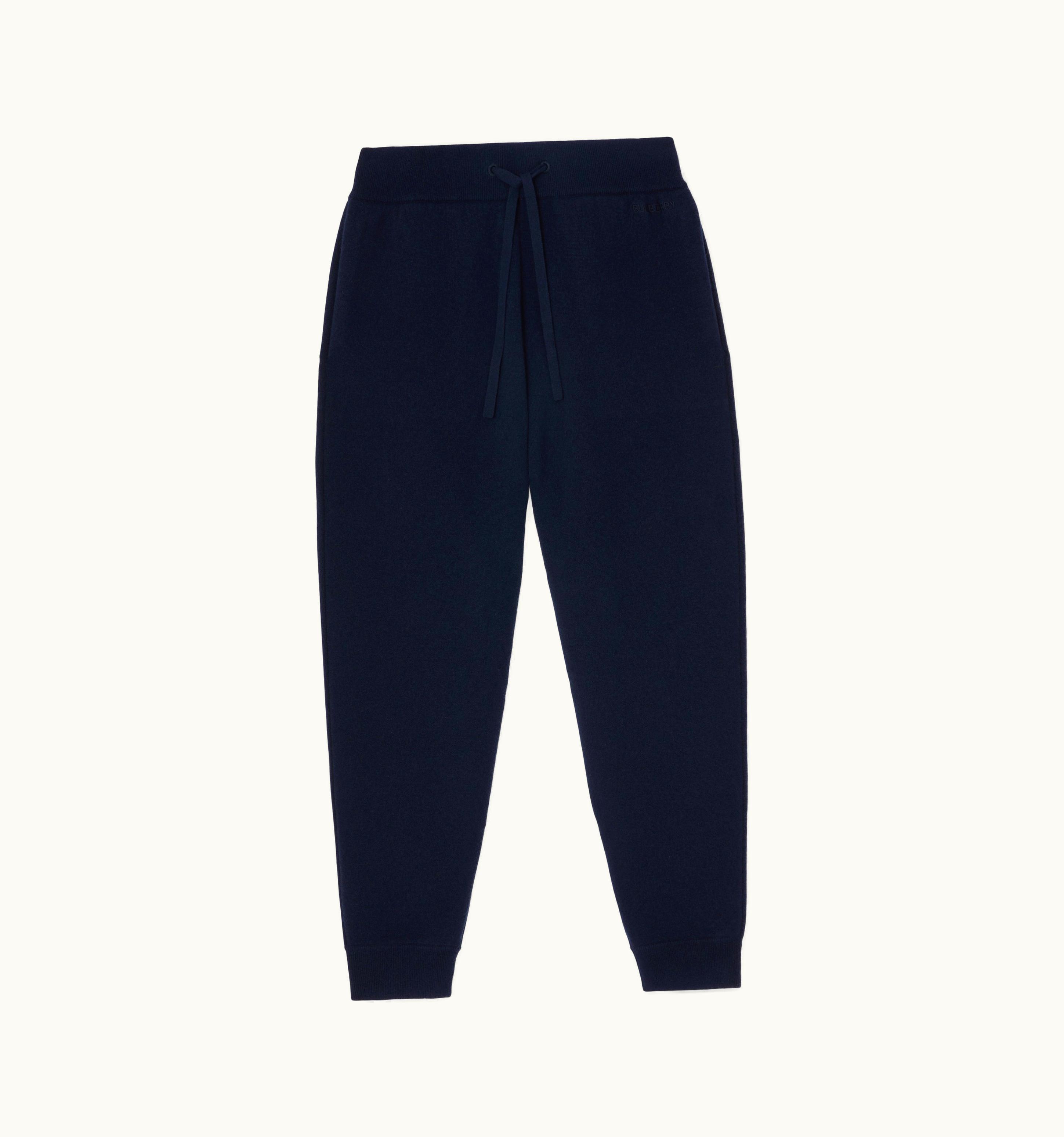 Burberry Burberry Cashmere Blend Jogging Pants In Dark Charcoal Blue - Men