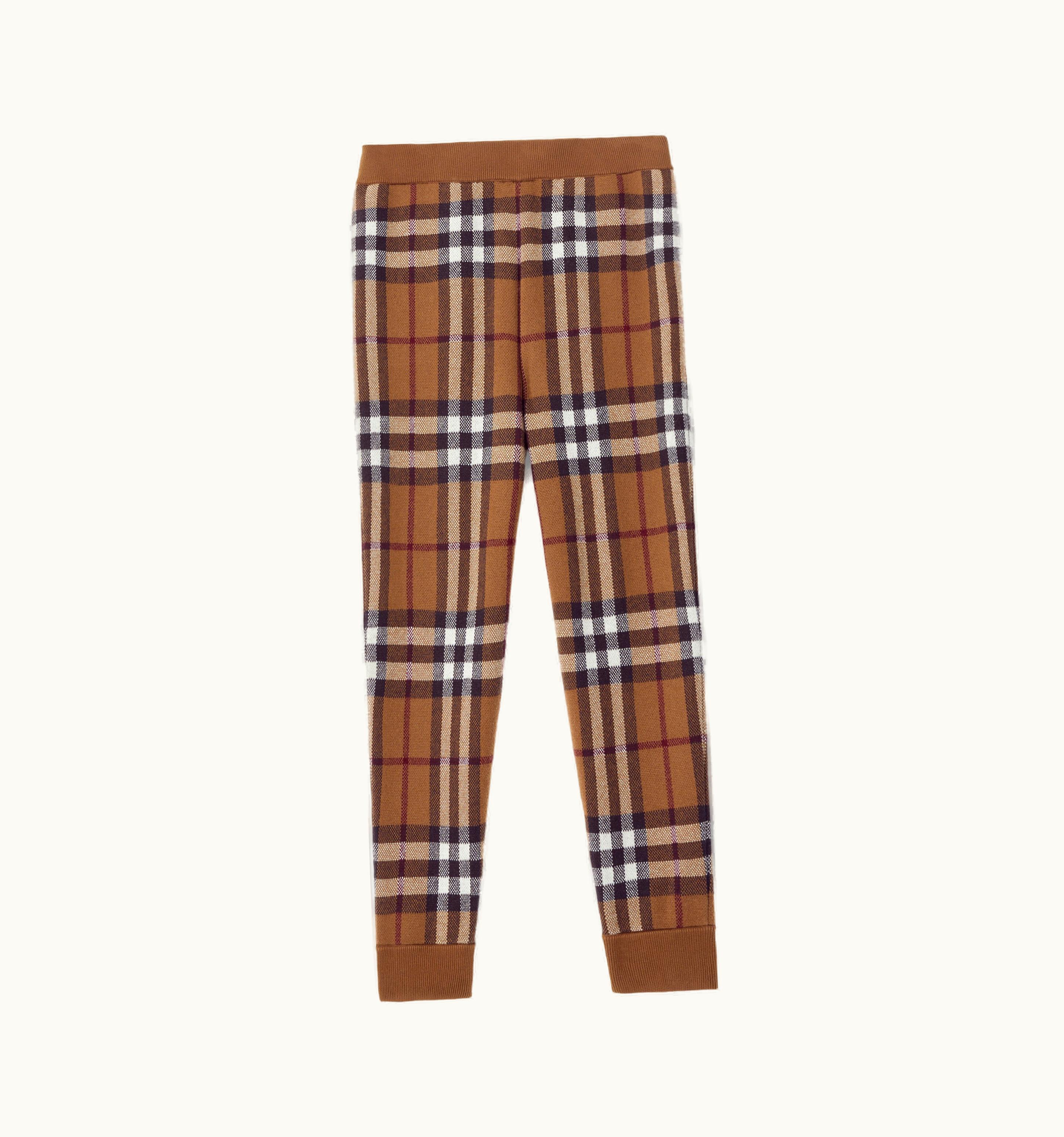 Burberry Burberry Check Cashmere Jogging Pants In Dark Birch Brown - Men UZ0141141