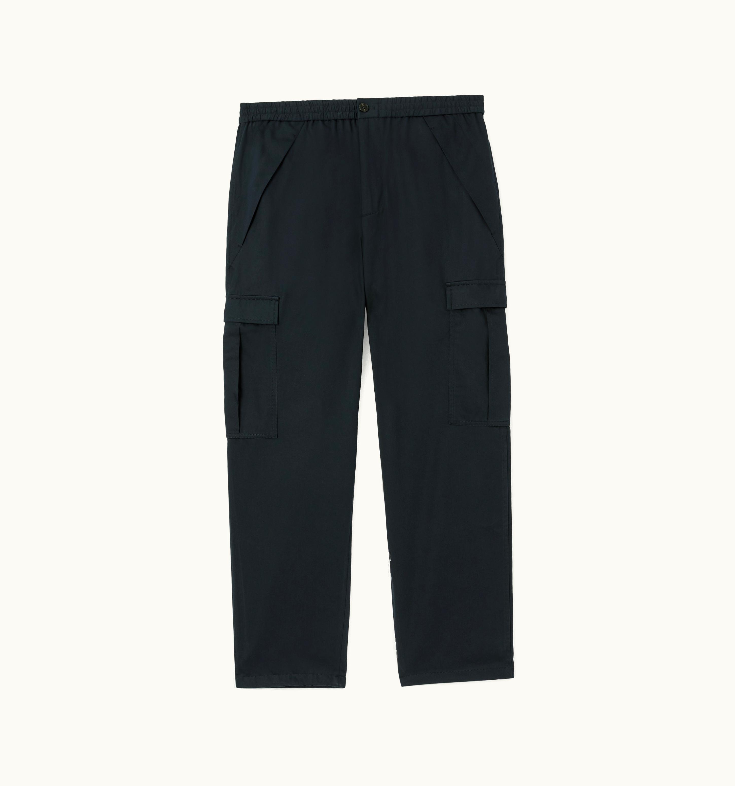 Burberry Burberry Cotton Cargo Trousers In Navy - Men